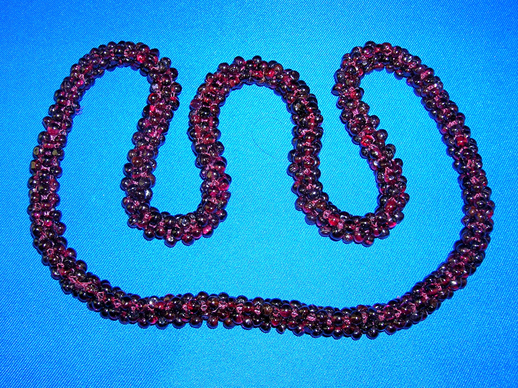 26 Inch Clustered Ruby Red Garnet Necklace