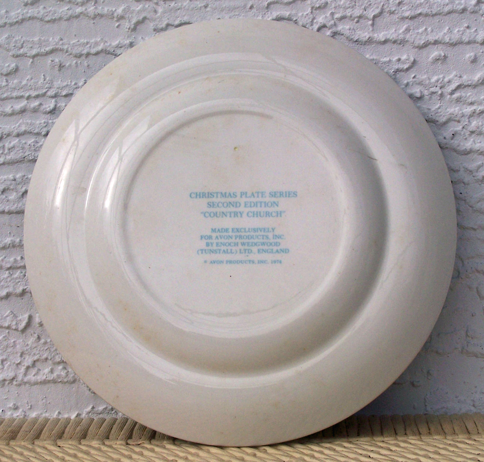 Christmas 1974 Avon Plate