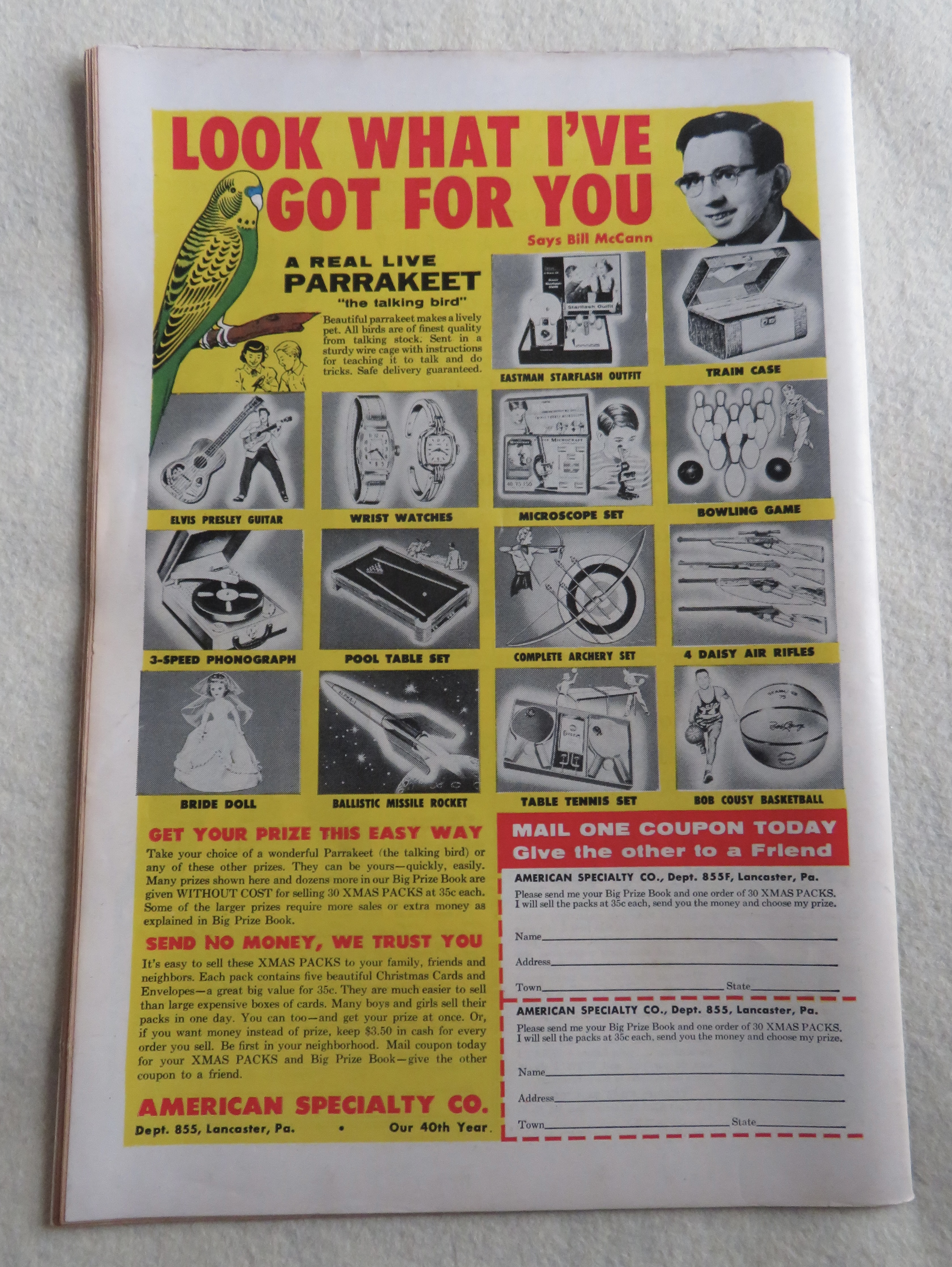 Superman Comic November 1958 Superman's New Power