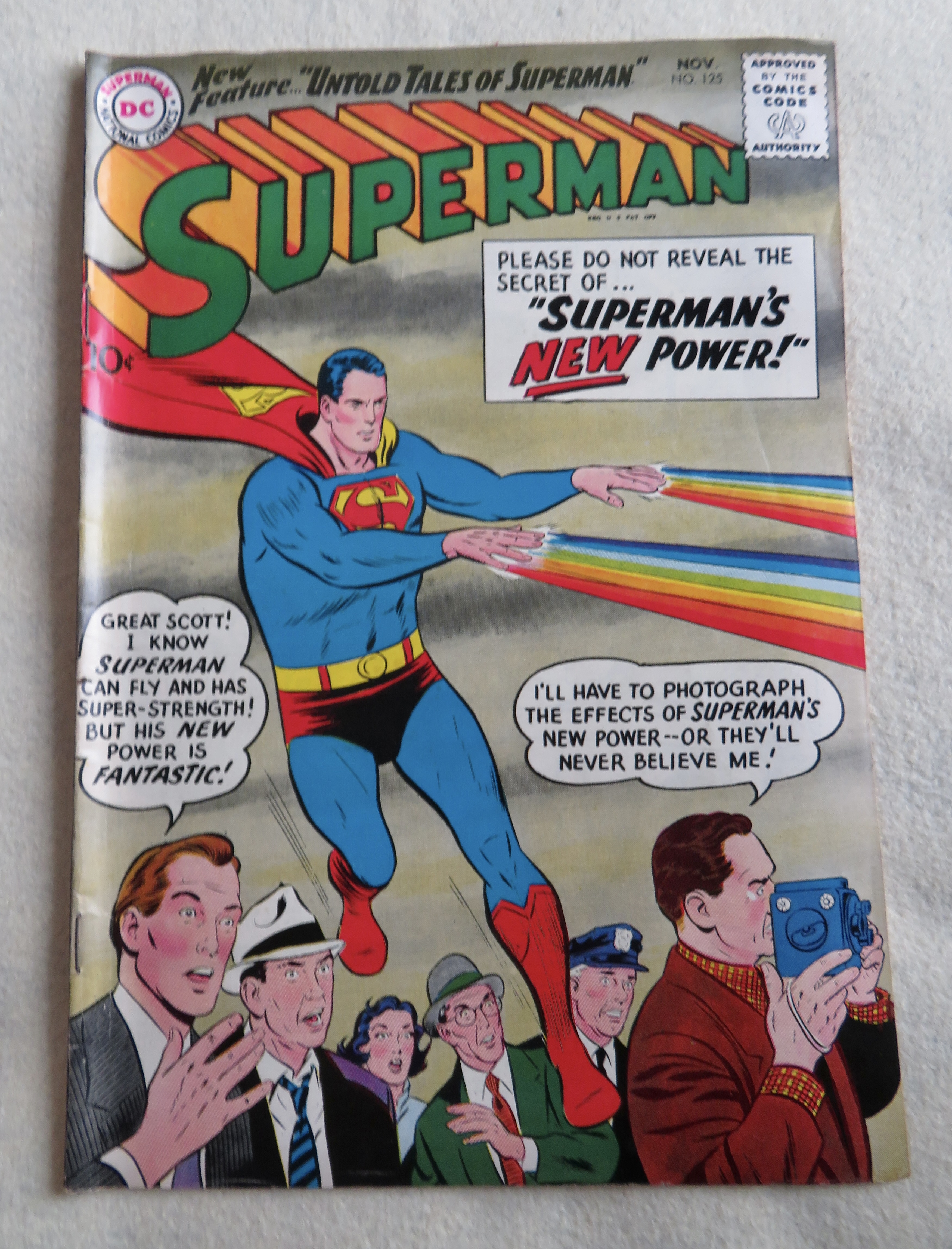 Superman Comic November 1958 Superman's New Power
