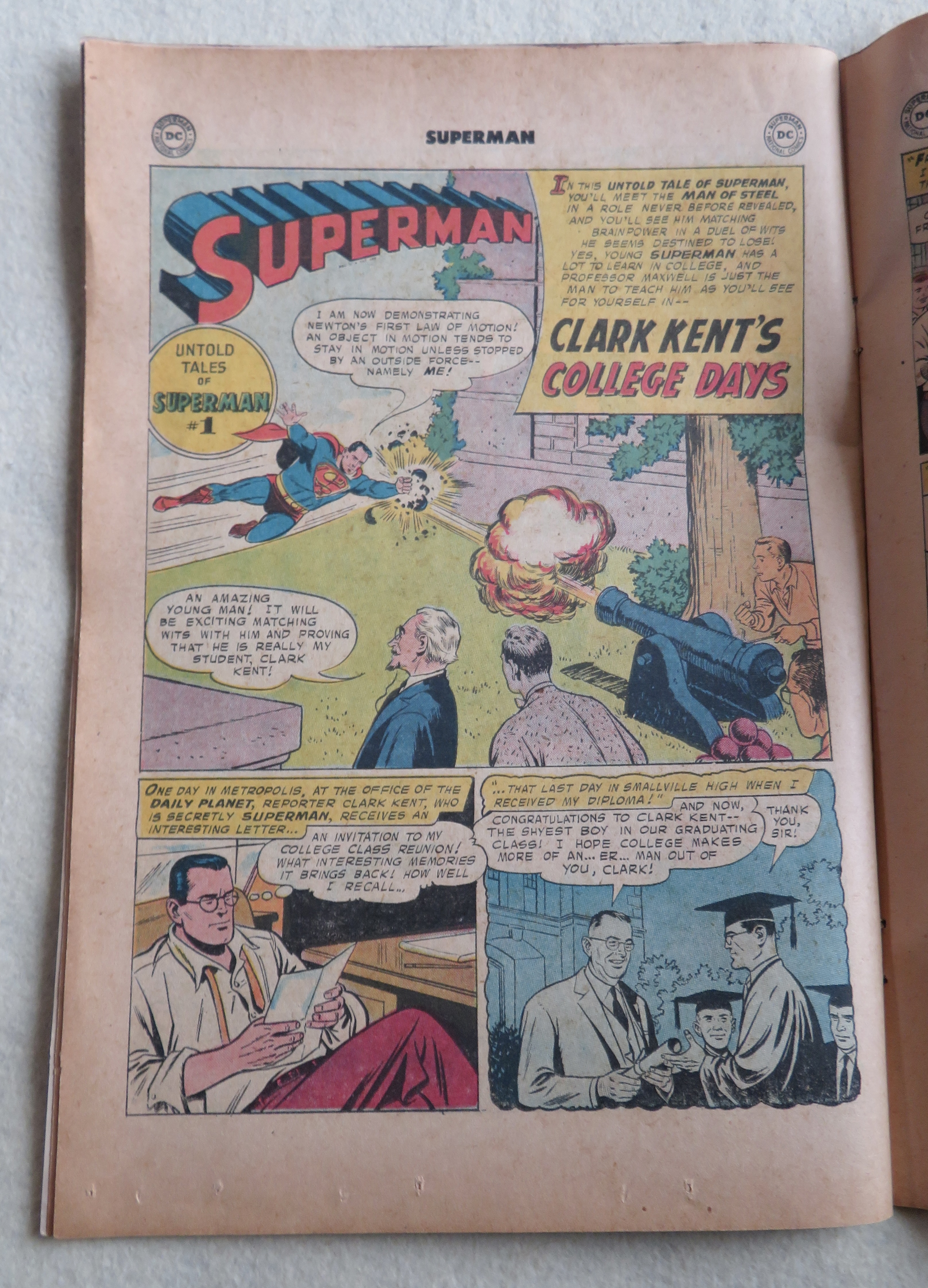 Superman Comic November 1958 Superman's New Power