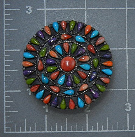 Zuni  Gaspeite Turquoise Sterling Silver Ring