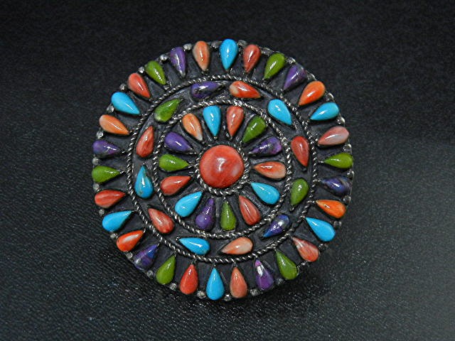 Zuni  Gaspeite Turquoise Sterling Silver Ring