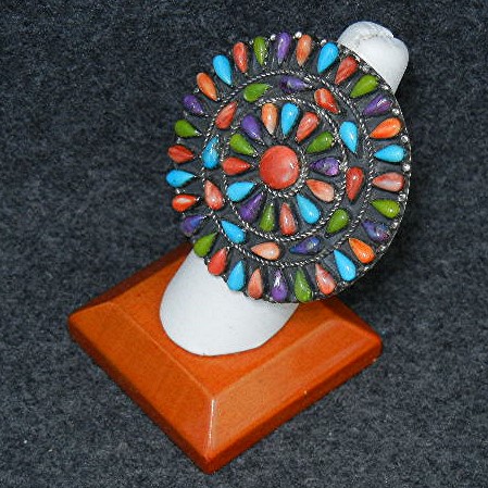 Zuni  Gaspeite Turquoise Sterling Silver Ring