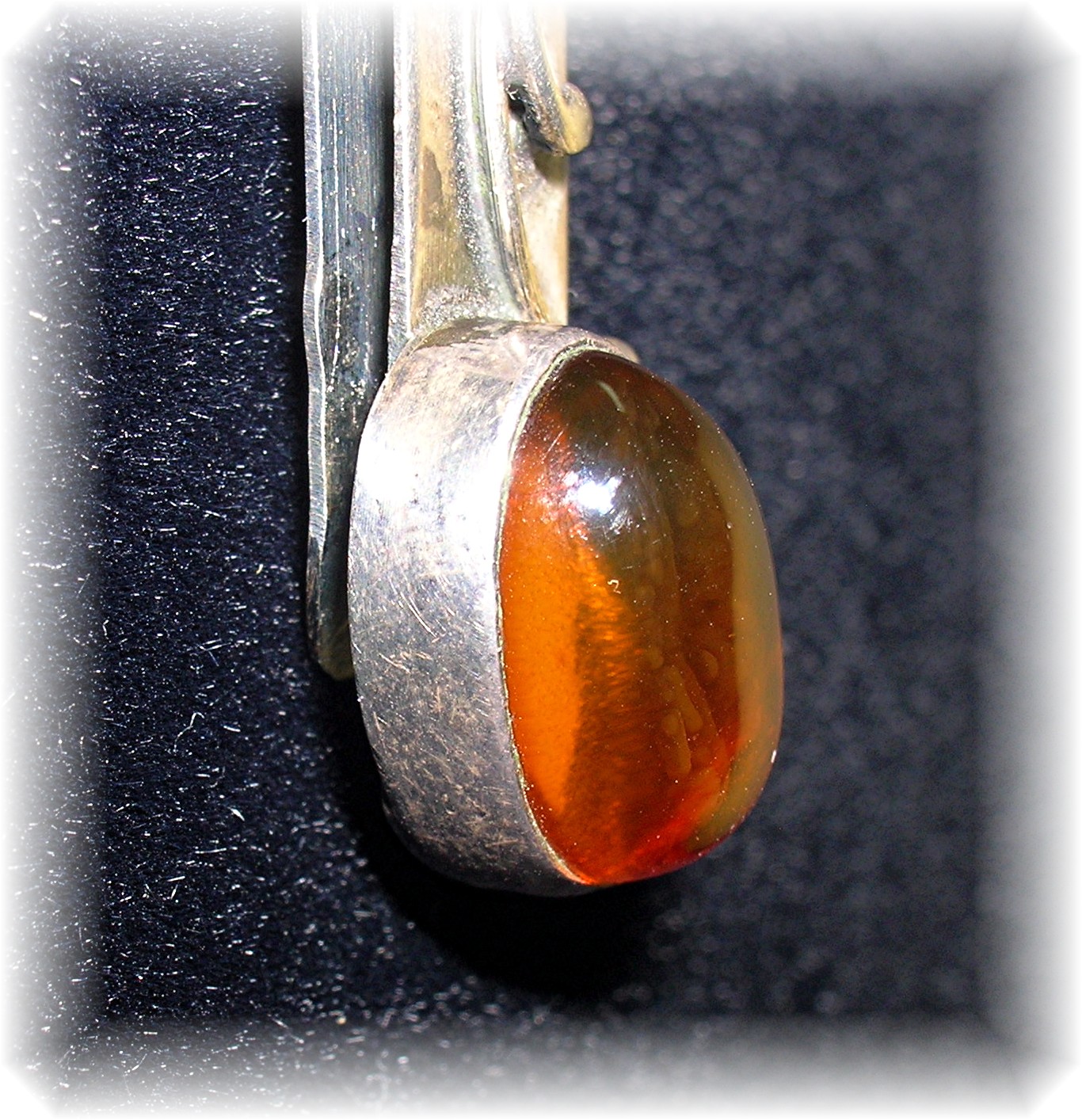 Baltic Amber Sterling Silver Money Clip Signed ZN