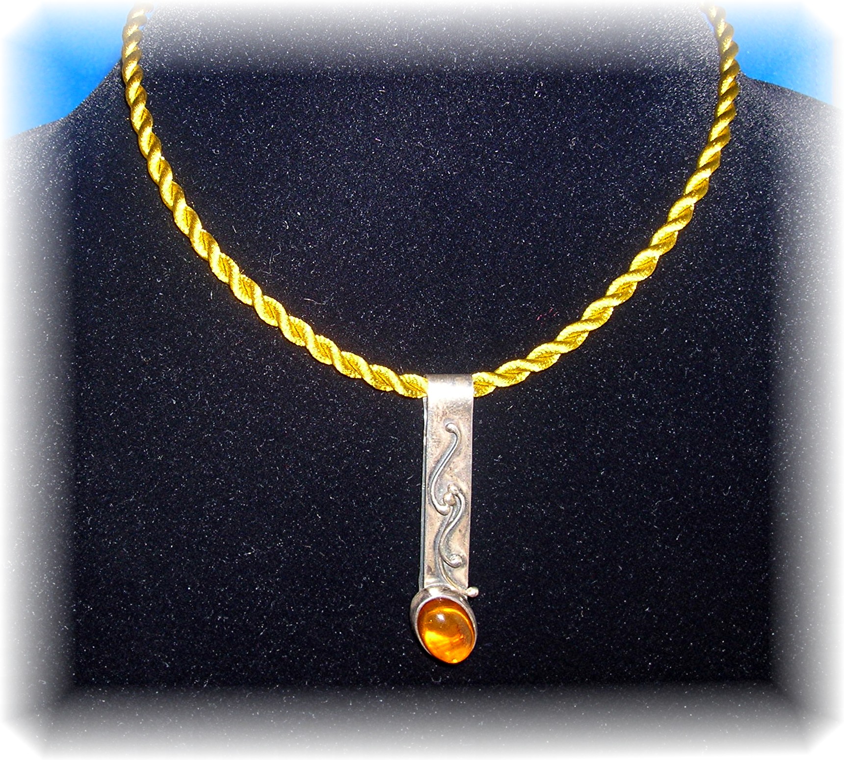 Baltic Amber Sterling Silver Money Clip Signed ZN
