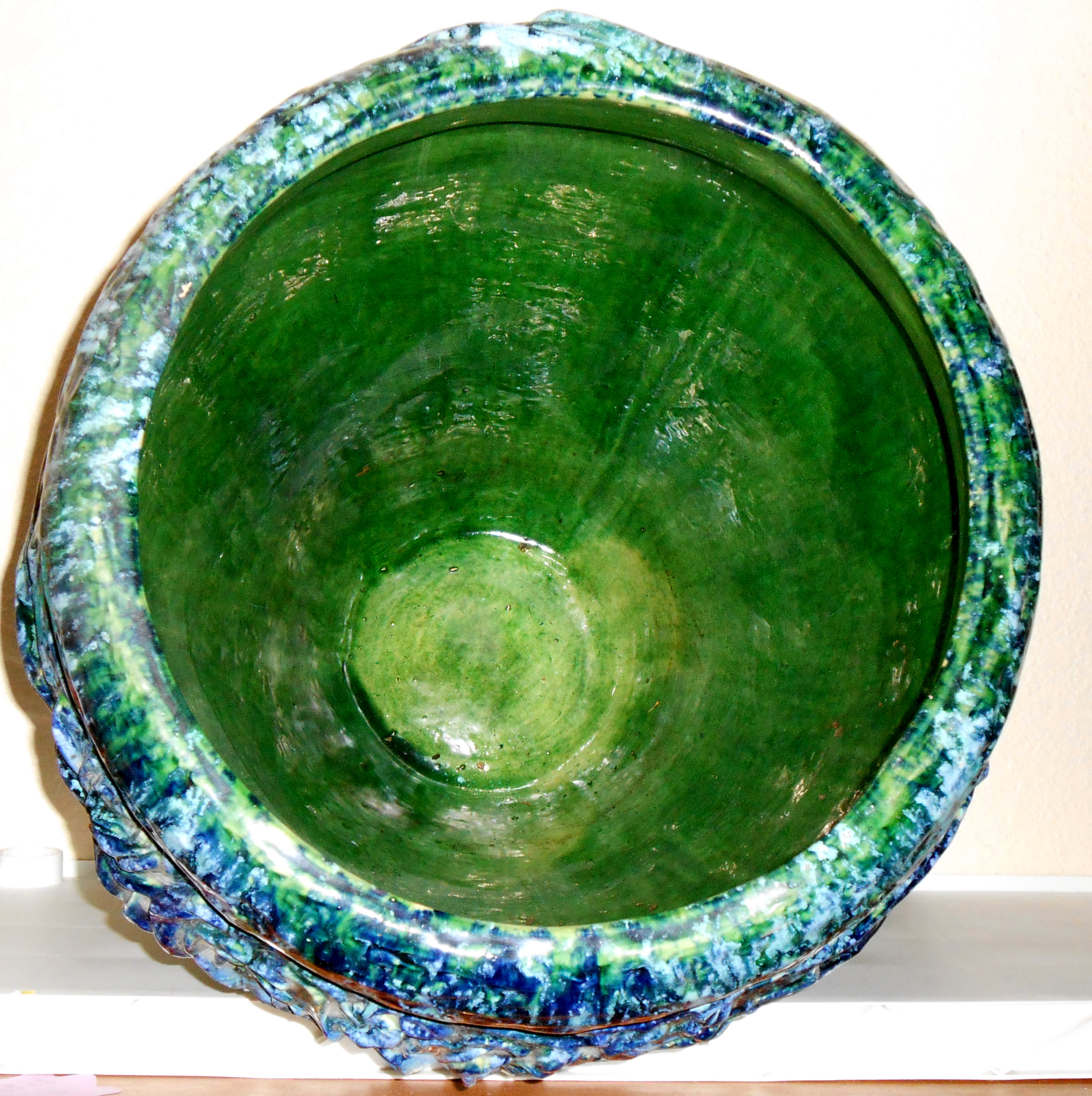 Peters And Reed Pottery Huge Blended Glaze Floor Vase!