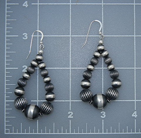 Navajo Pearls Sterling Silver Hook Earrings