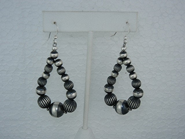 Navajo Pearls Sterling Silver Hook Earrings