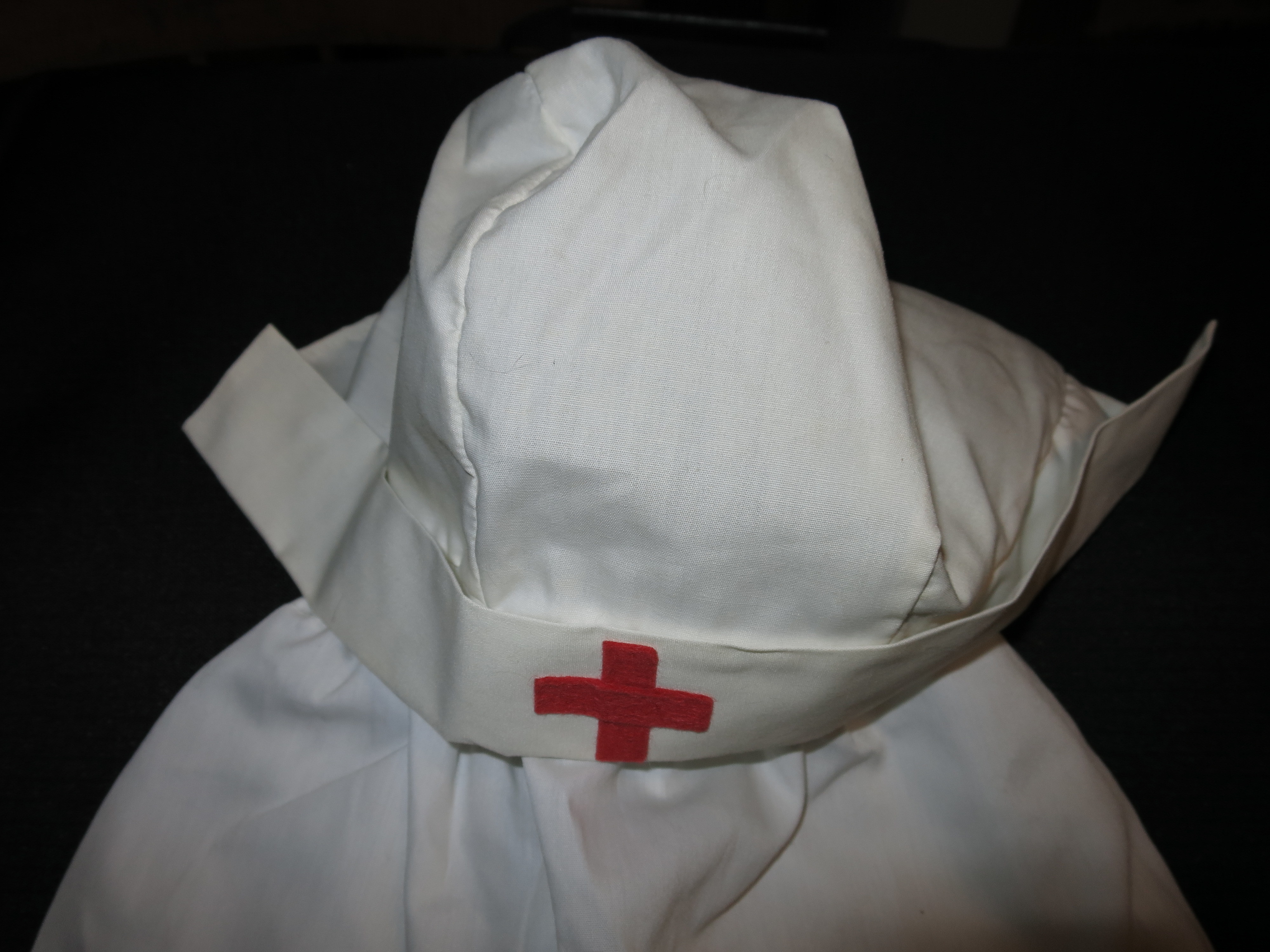 Vintage Doll Nurse Red Cross Hat and Skirt large doll