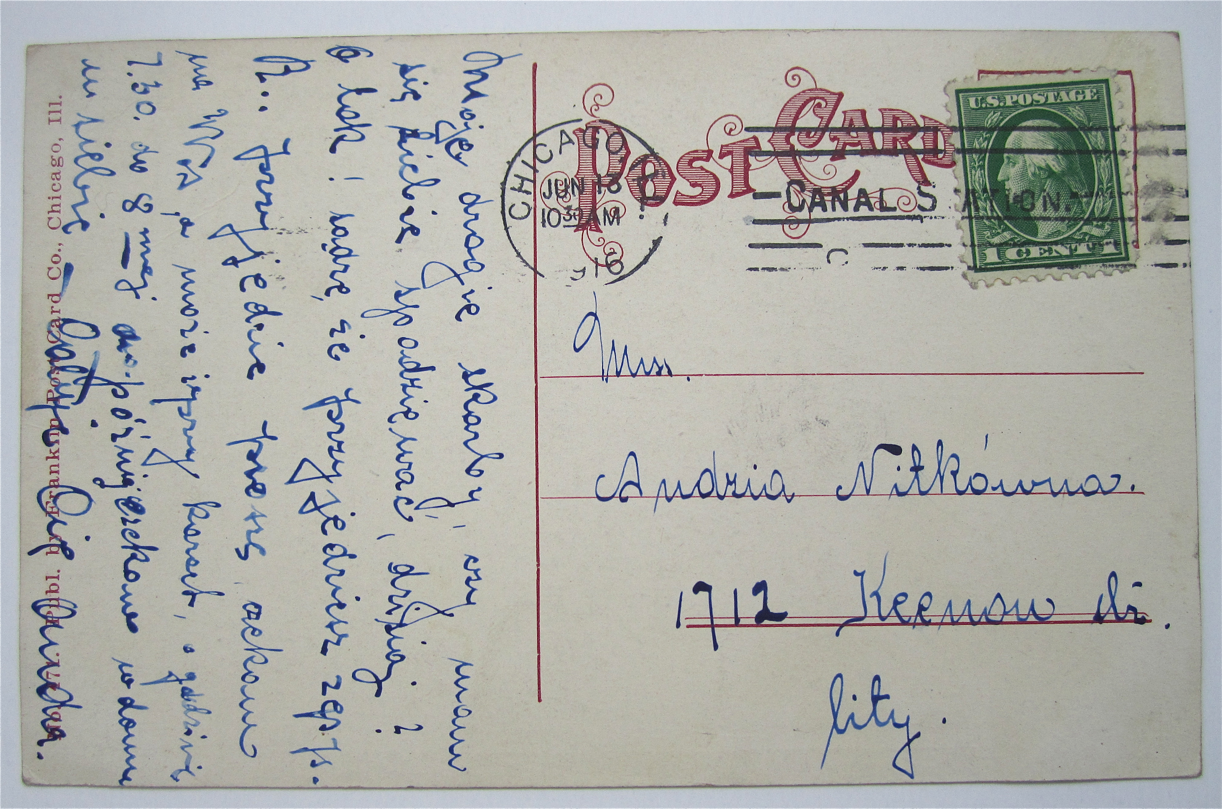 Ellis Park Postcard (Chicago)