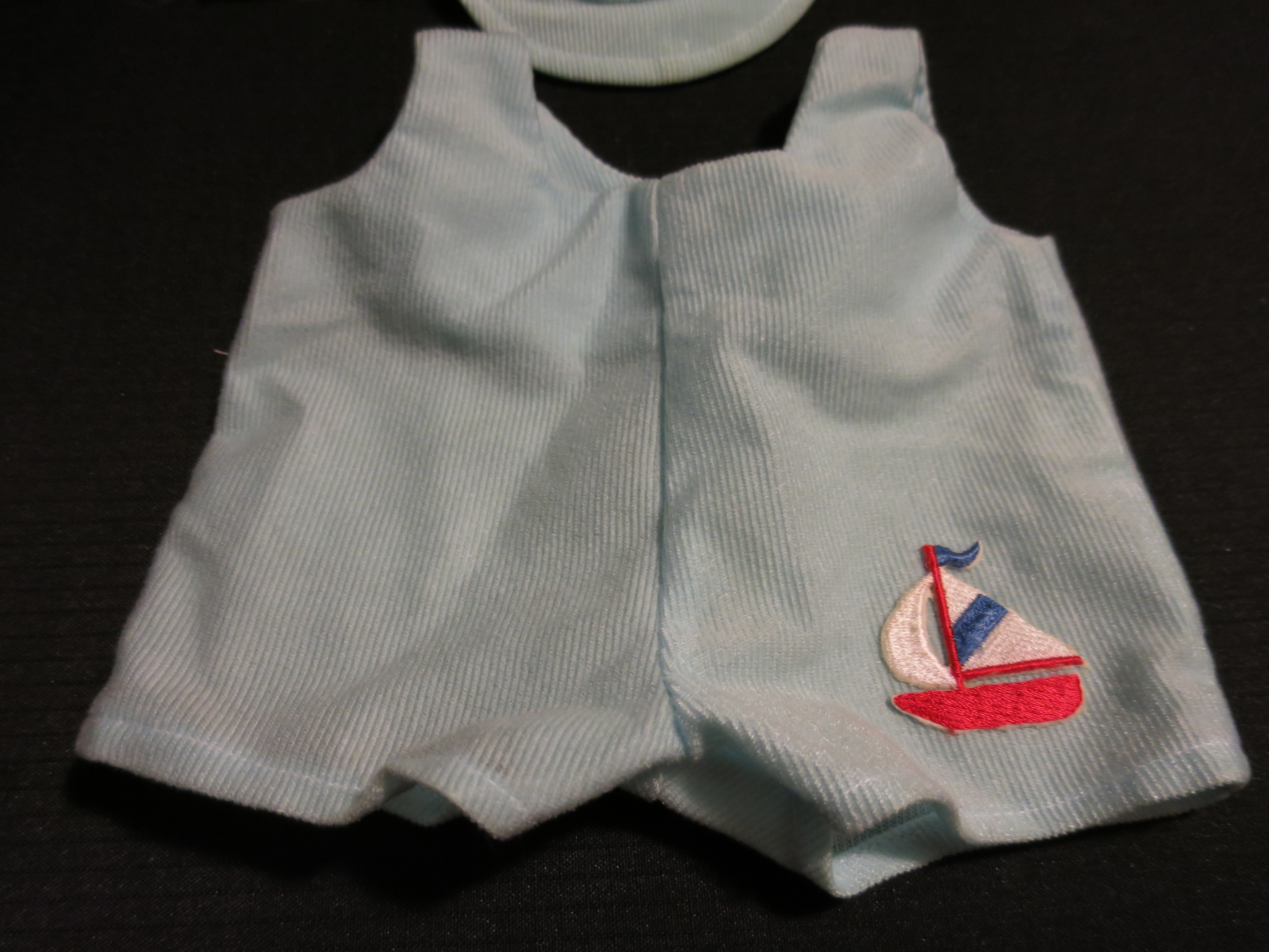 Vintage Cabbage Patch Preemie Blue Jon Jon and cap Nautical