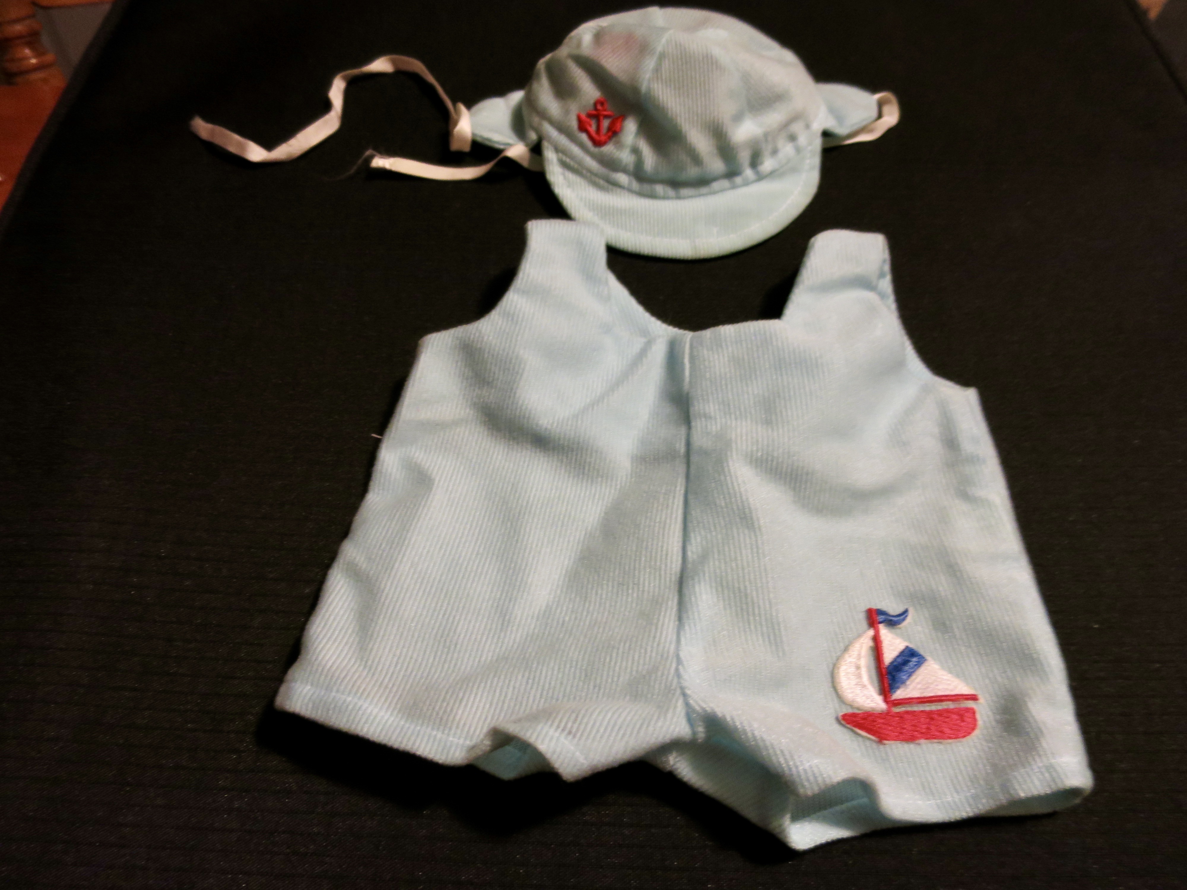 Vintage Cabbage Patch Preemie Blue Jon Jon and cap Nautical