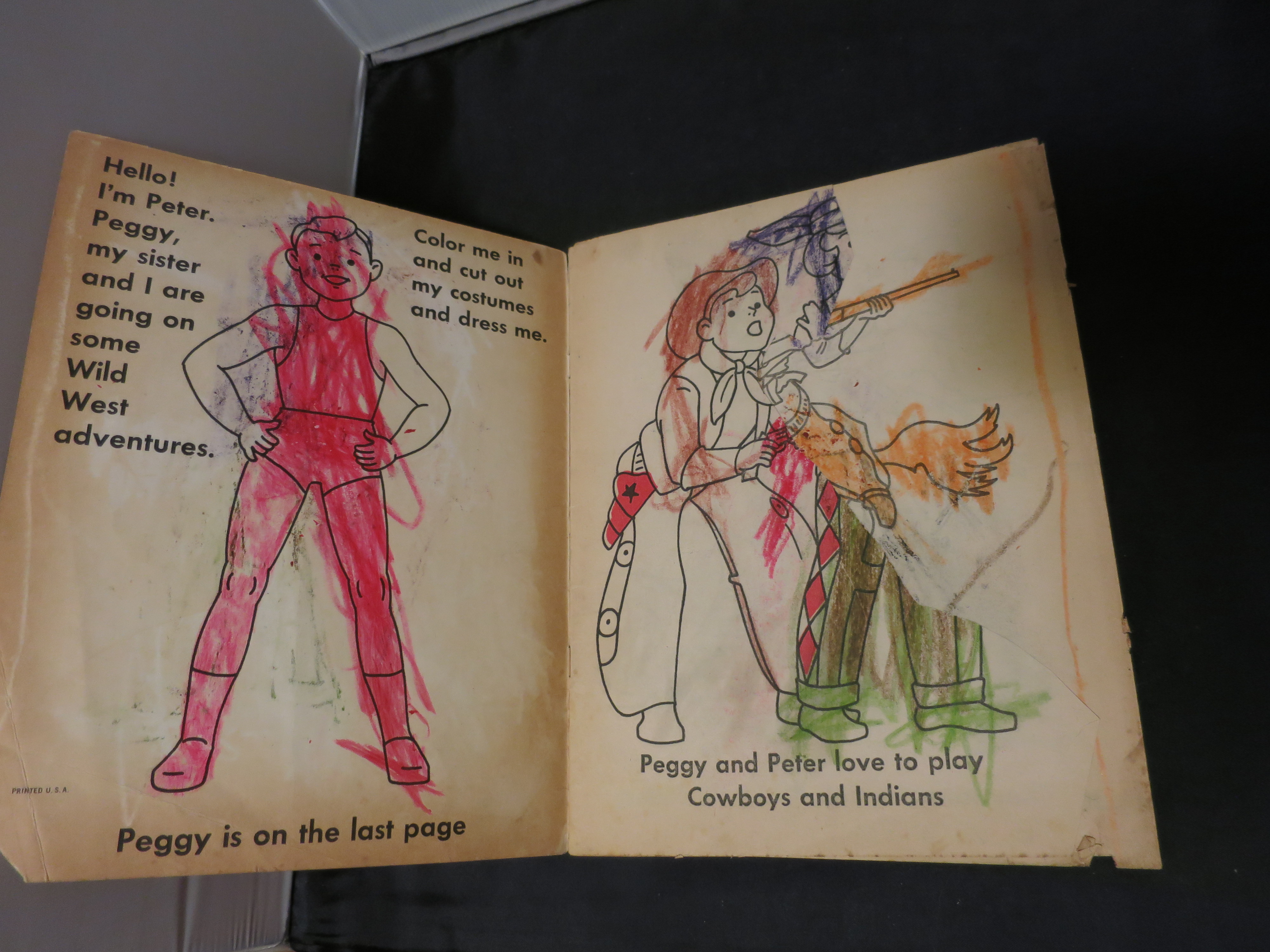 Wild West Cut-Out Coloring Book 502 vintage