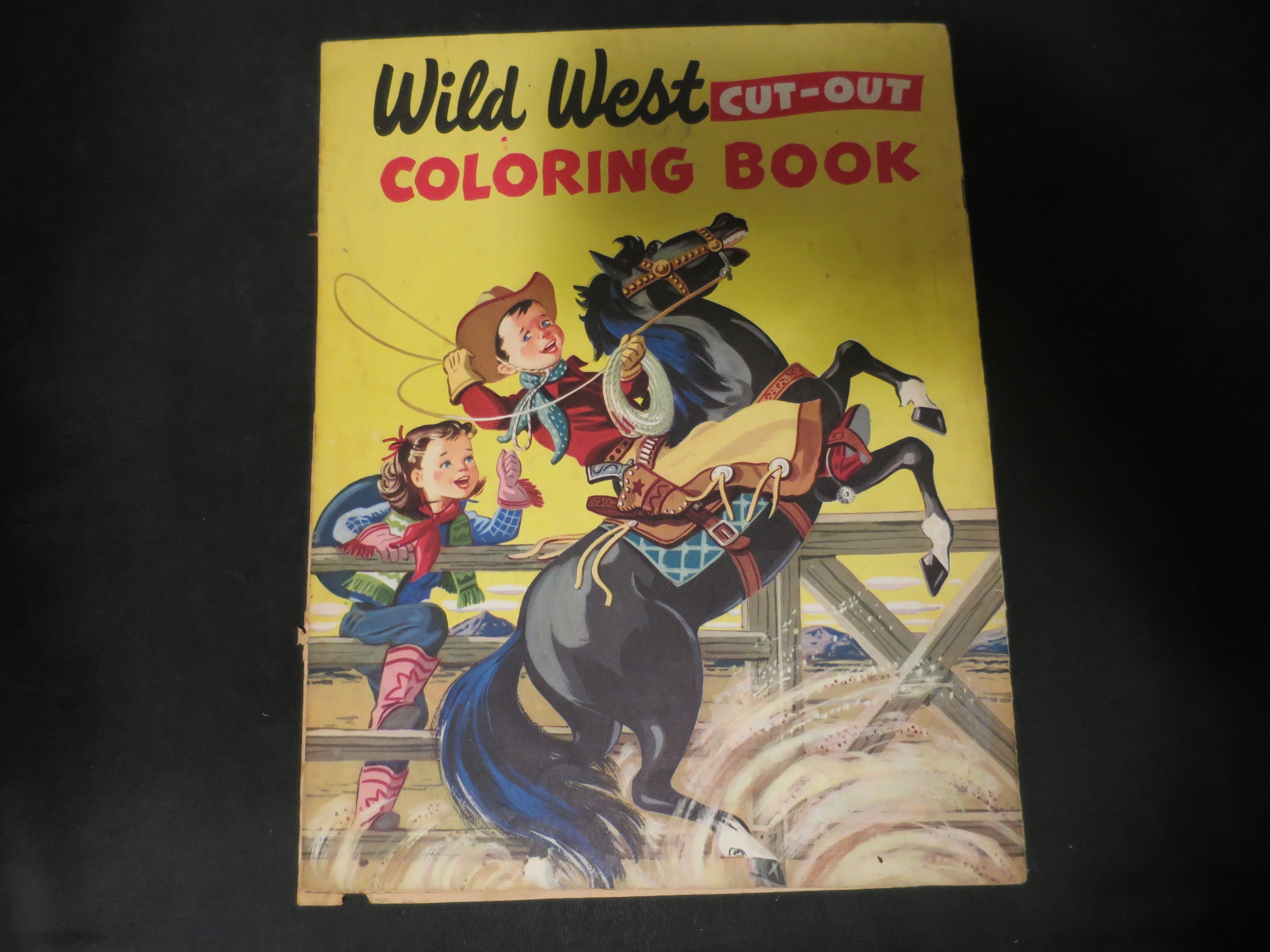 Wild West Cut-Out Coloring Book 502 vintage