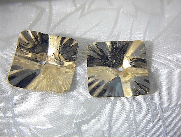 Earring 14K Gold Square  Jackets.
