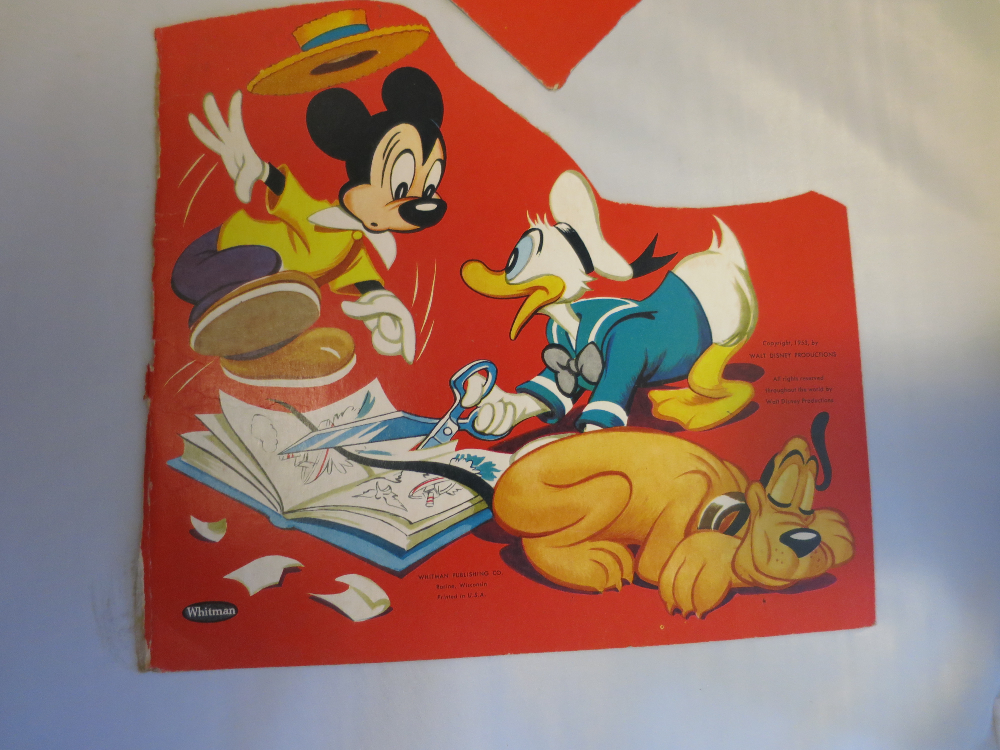 Walt Disney Cut Outs Mickey Pluto Donald Duck 1953