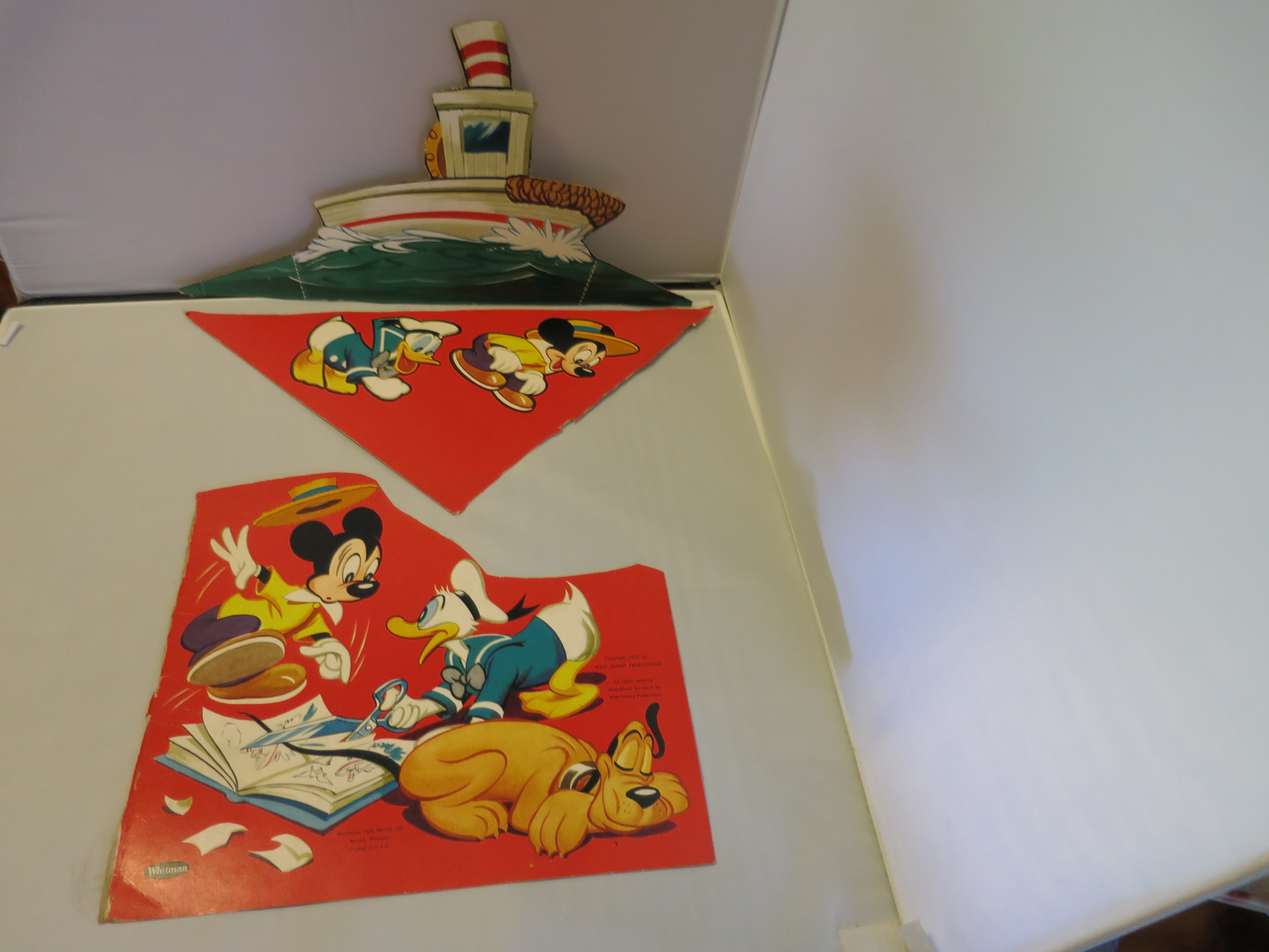 Walt Disney Cut Outs Mickey Pluto Donald Duck 1953