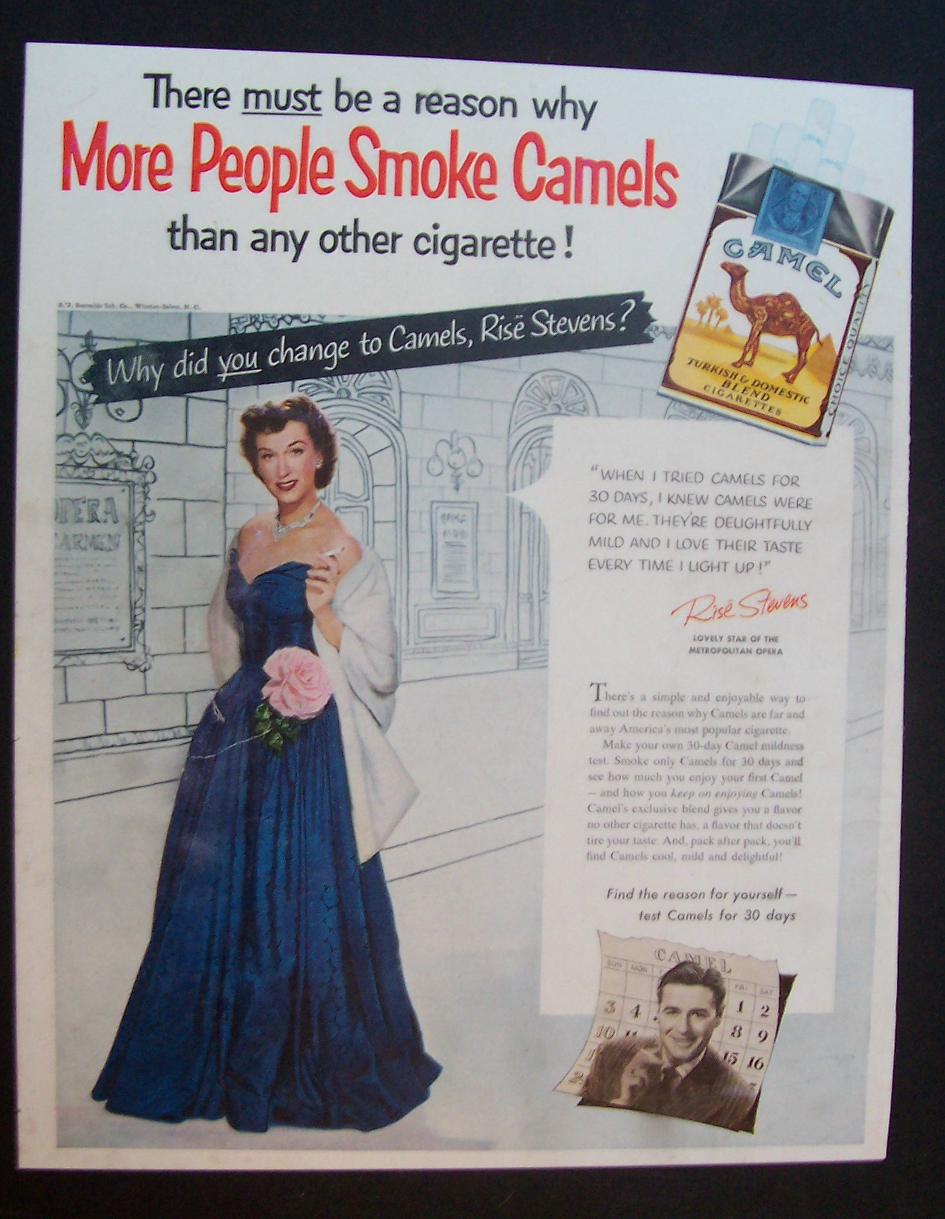 1953  Camel  Cigarettes  with  Rise  Stevens