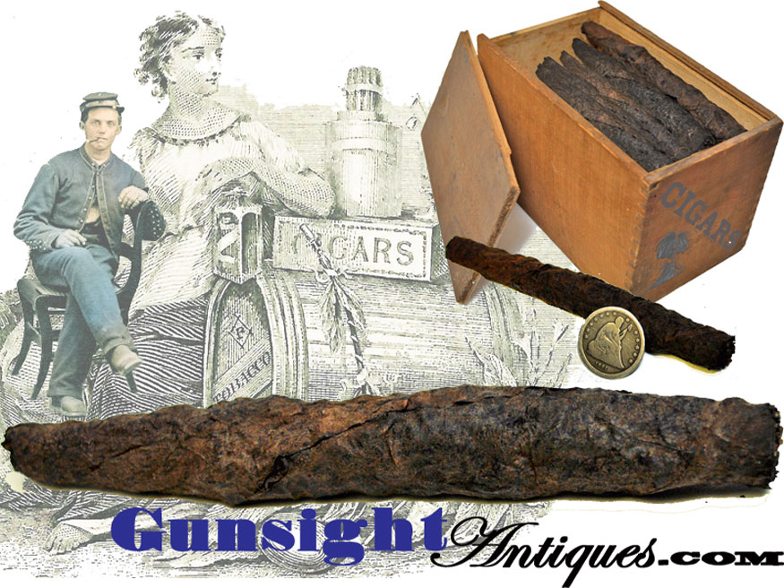 rarely encountered! original & individually priced - mid 1800s - Hand Rolled Cigar
