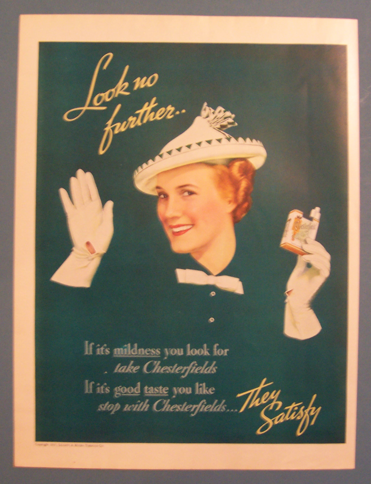 1937 Chesterfield Cigarettes