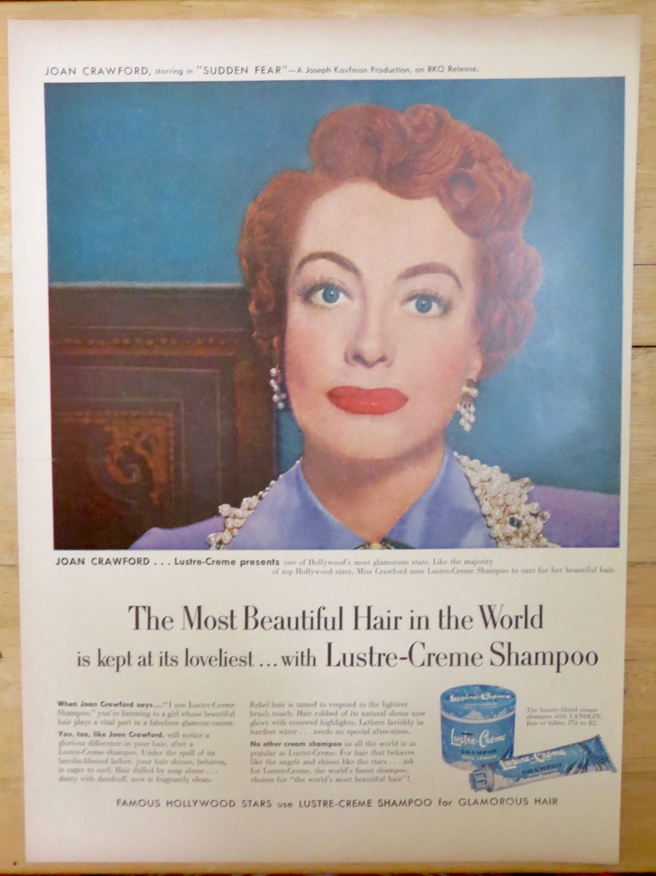 1952 Lustre Creme Shampoo with Joan Crawford