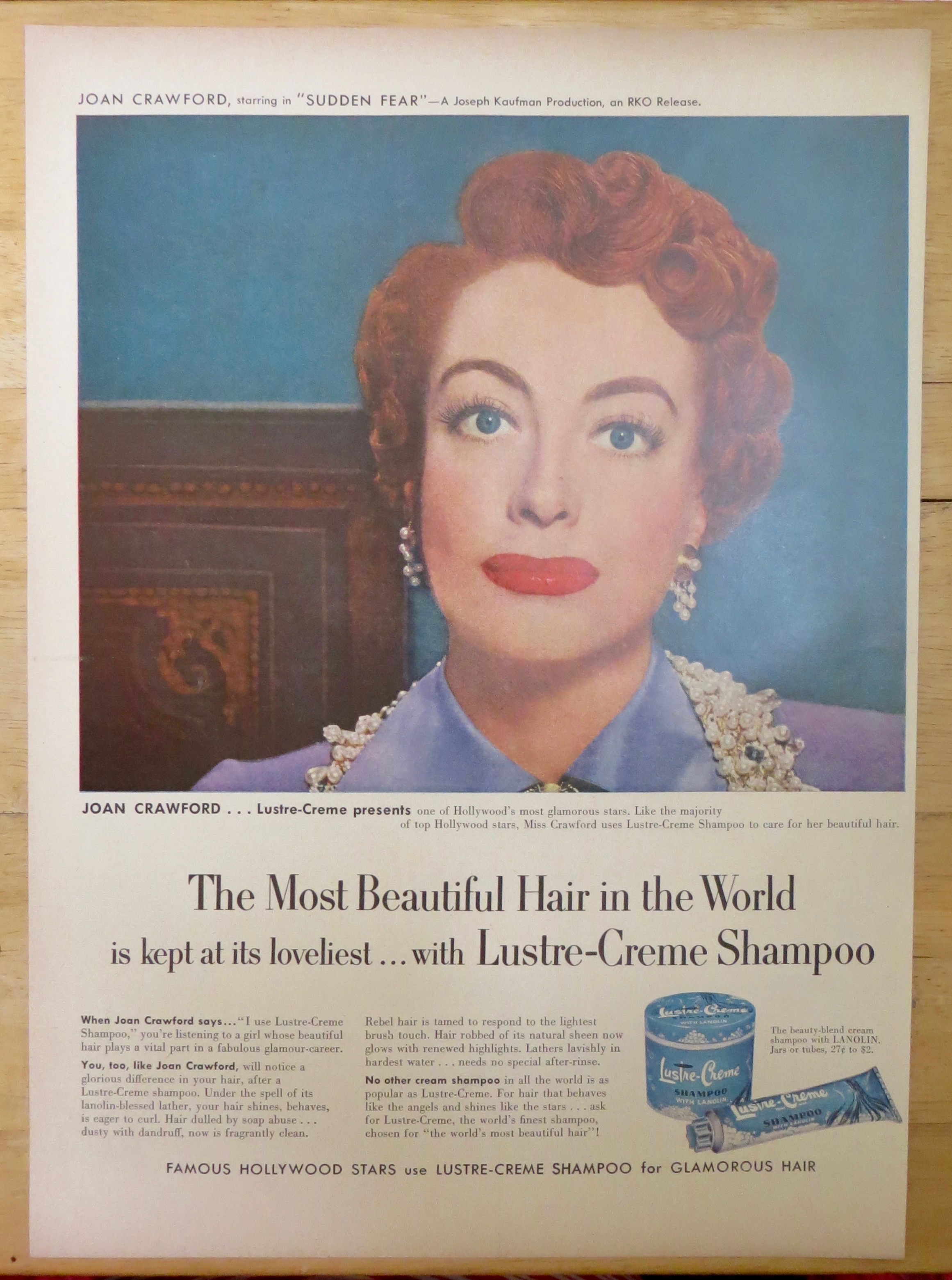 1952 Lustre Creme Shampoo with Joan Crawford