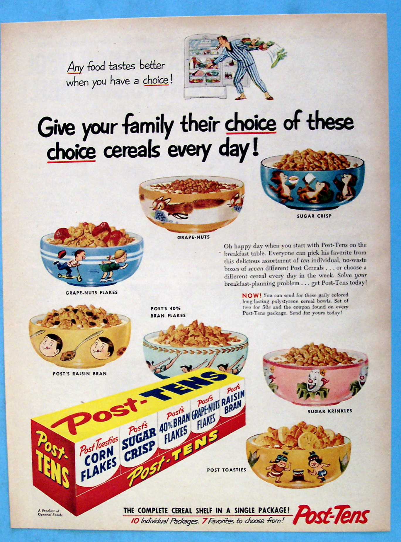 Vintage Ad: 1954 Post Tens