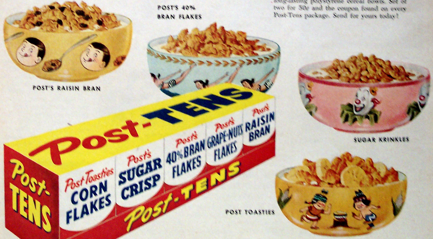 Vintage Ad: 1954 Post Tens