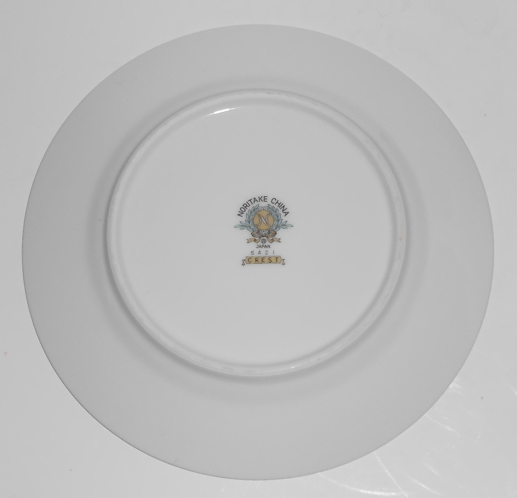 Noritake Porcelain China Crest w/Platinum Bread Plate