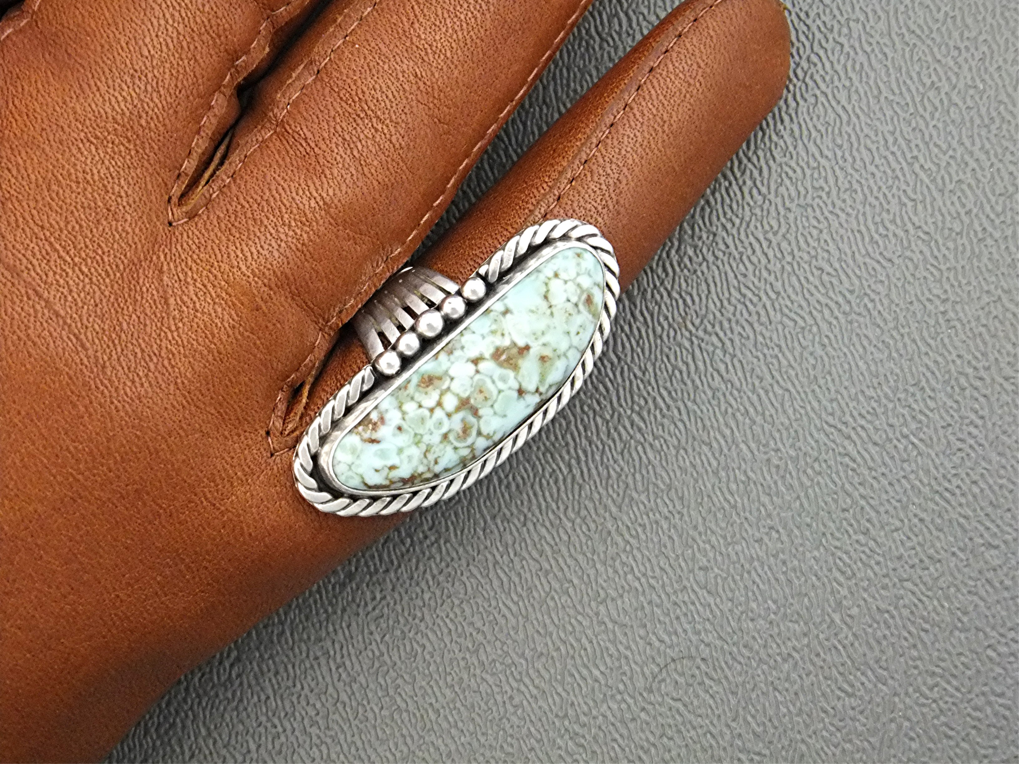 Ring Sterling Silver Cripple Creek Turquoise TG