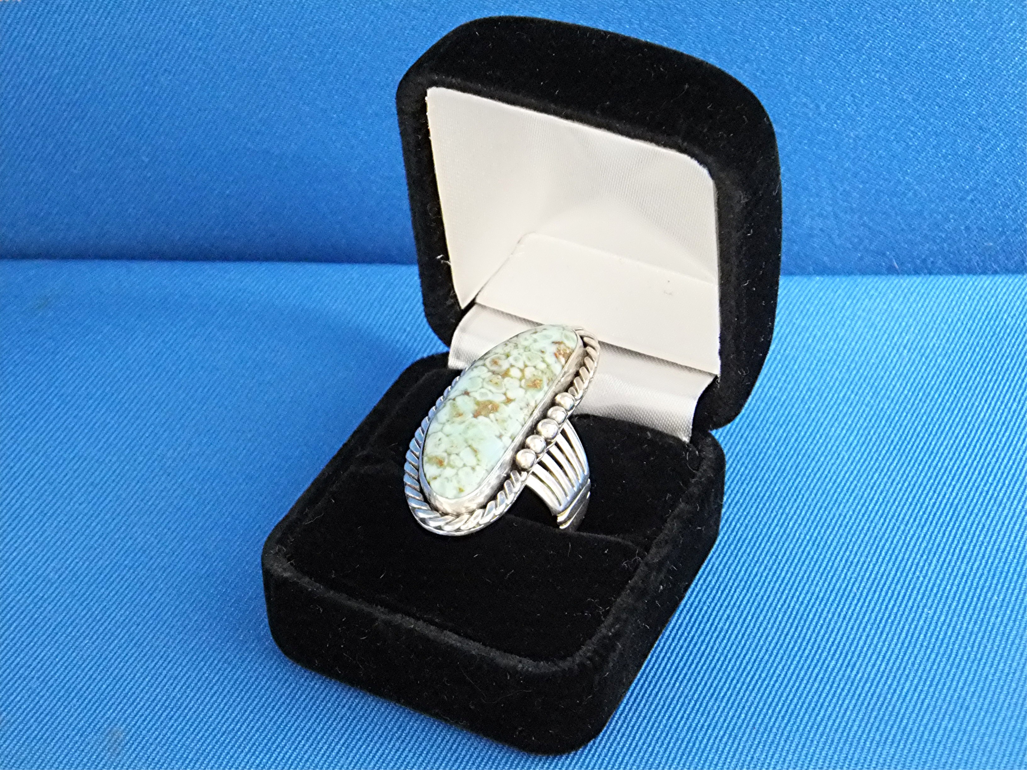 Ring Sterling Silver Cripple Creek Turquoise TG