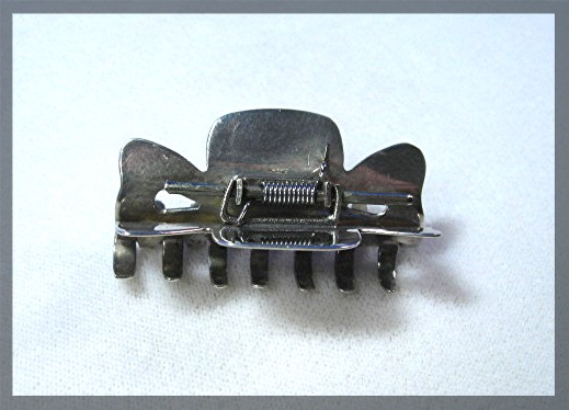 Taxco Mexico Sterling Silver Hair Clip 3 3/8 Inches
