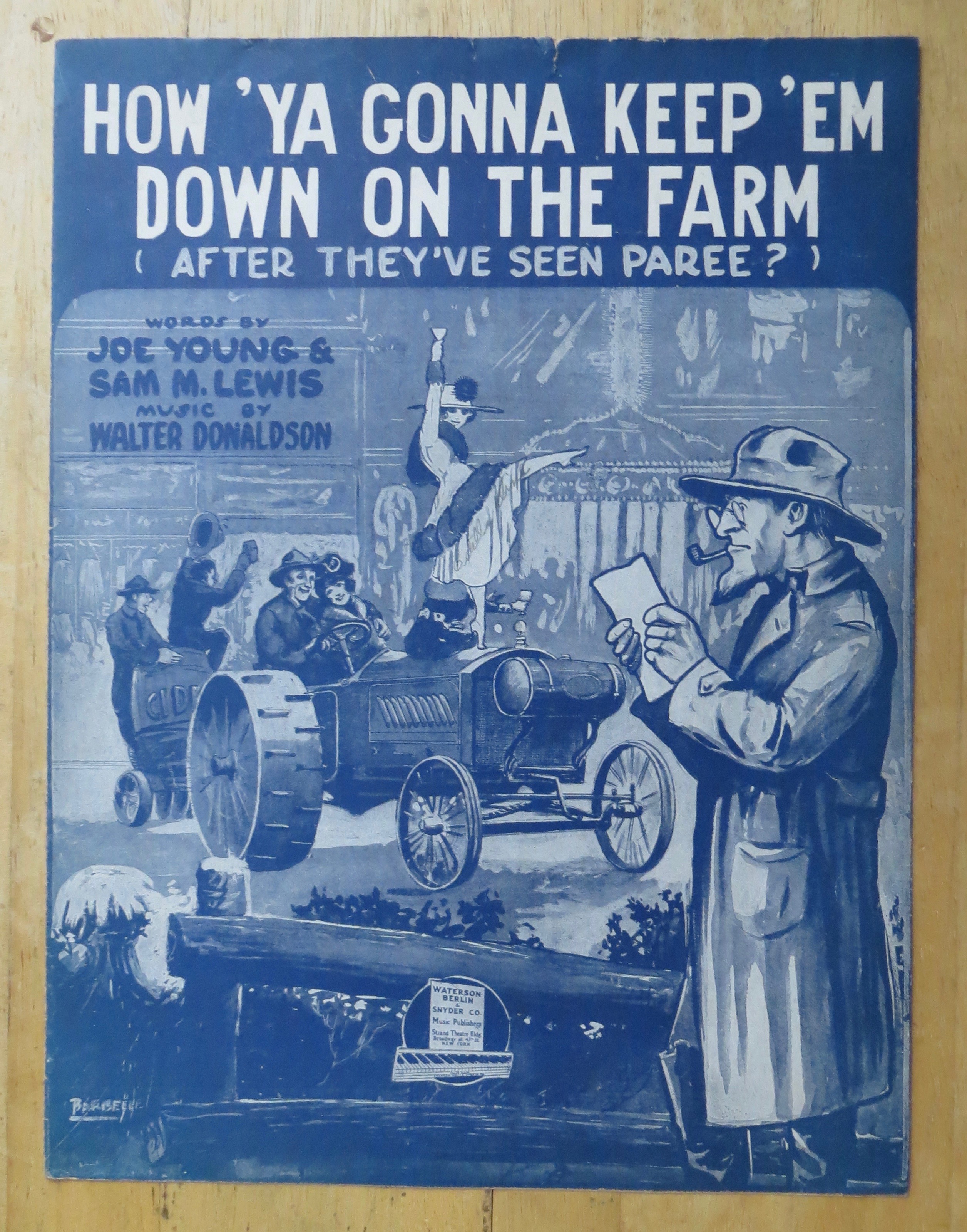 1919 How Ya Gonna Keep 'Em Down On The Farm Sheet Music