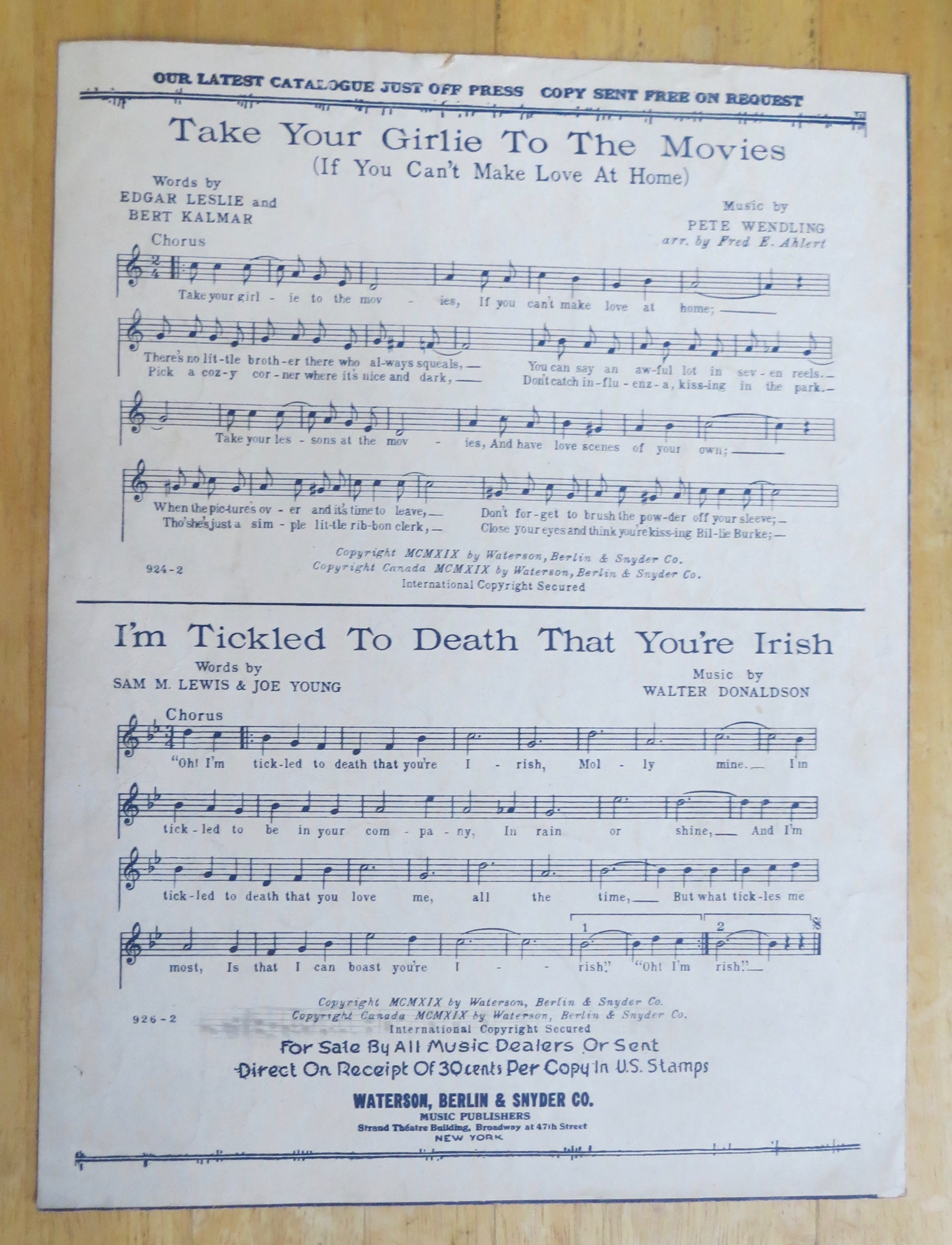 1919 How Ya Gonna Keep 'Em Down On The Farm Sheet Music