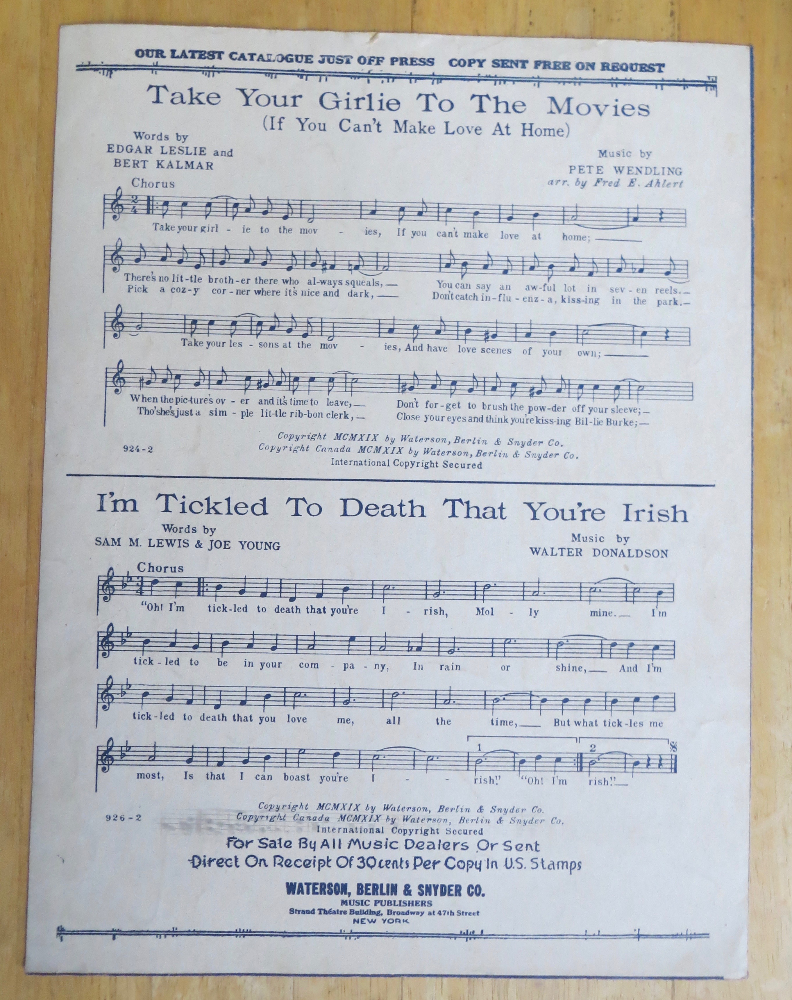 1919 How Ya Gonna Keep 'Em Down On The Farm Sheet Music