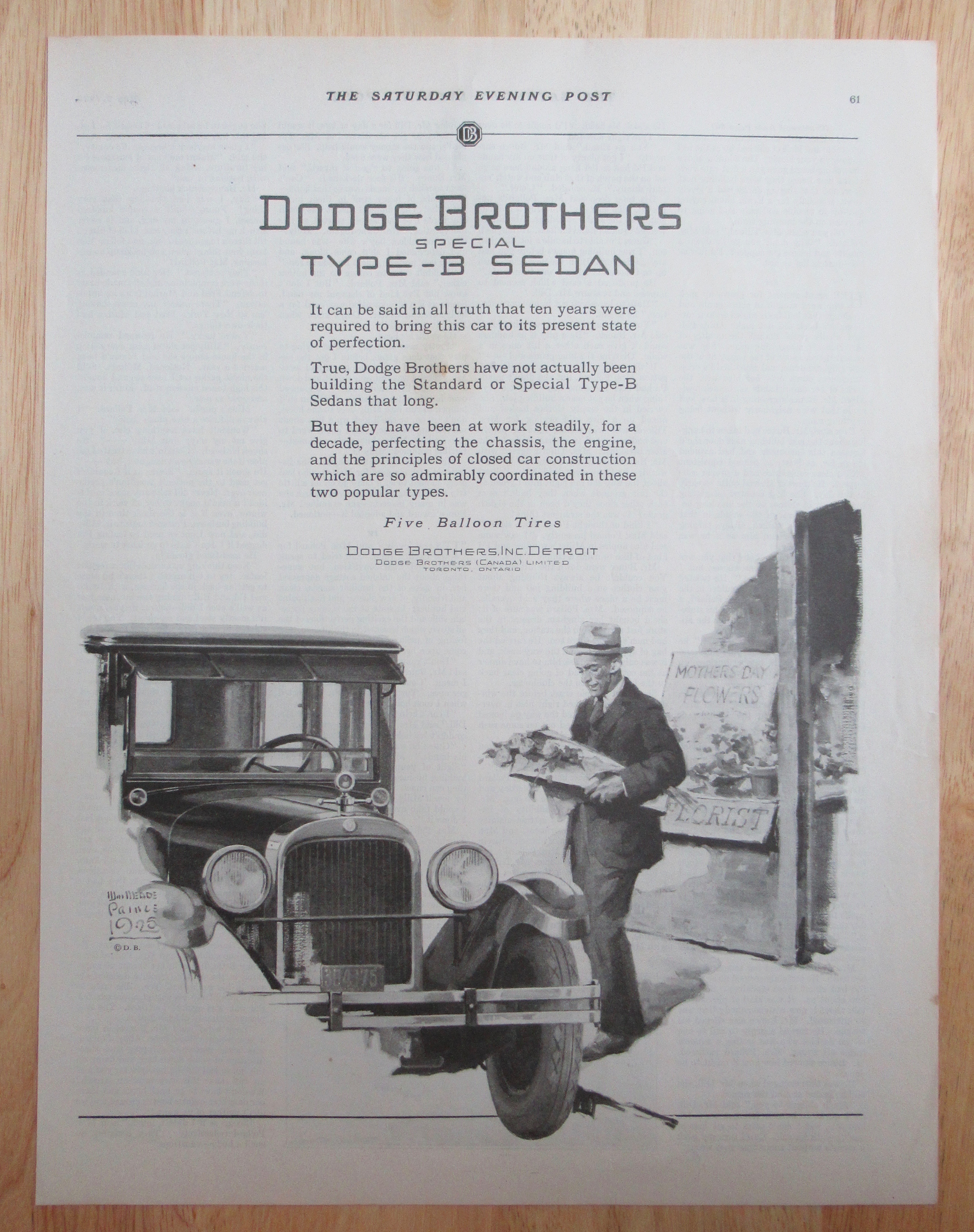 1925 Dodge Brothers Automobile w/ Type B Sedan