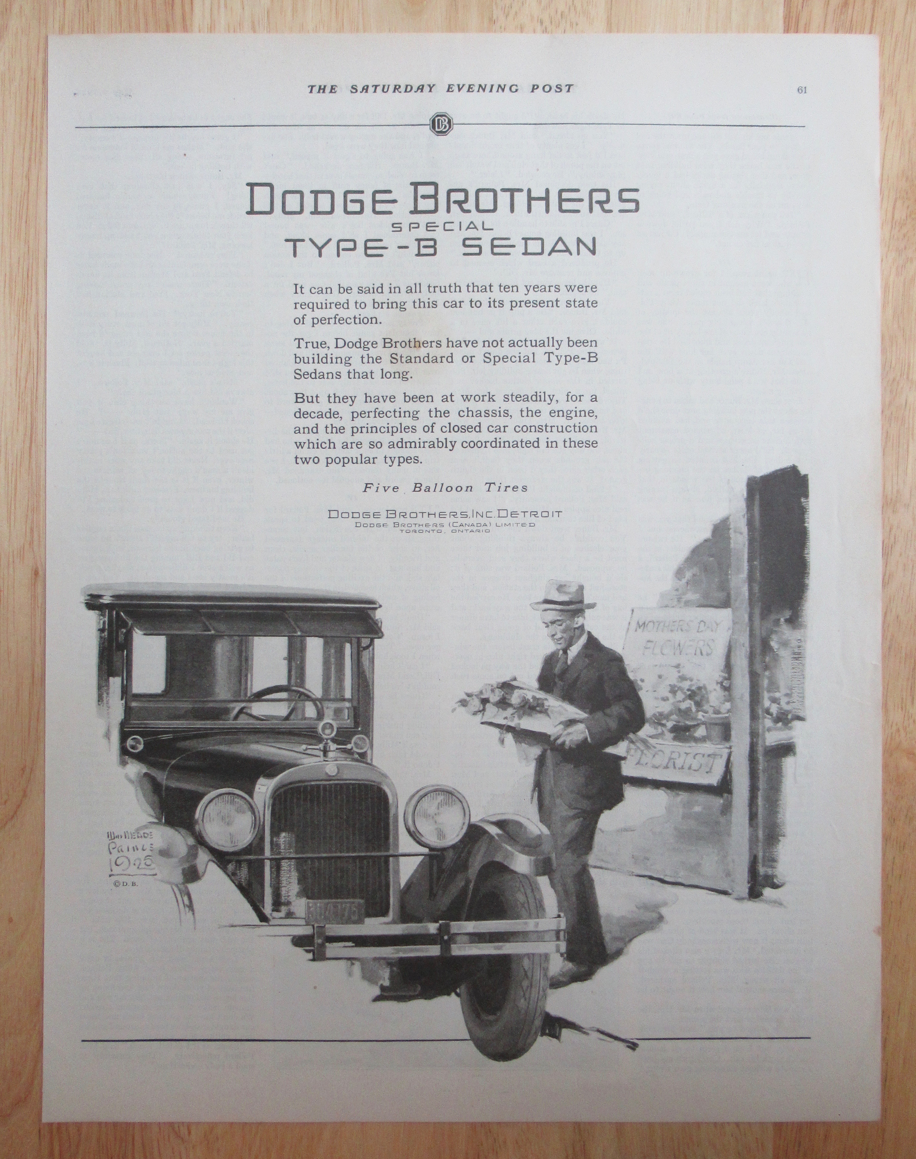 1925 Dodge Brothers Automobile w/ Type B Sedan