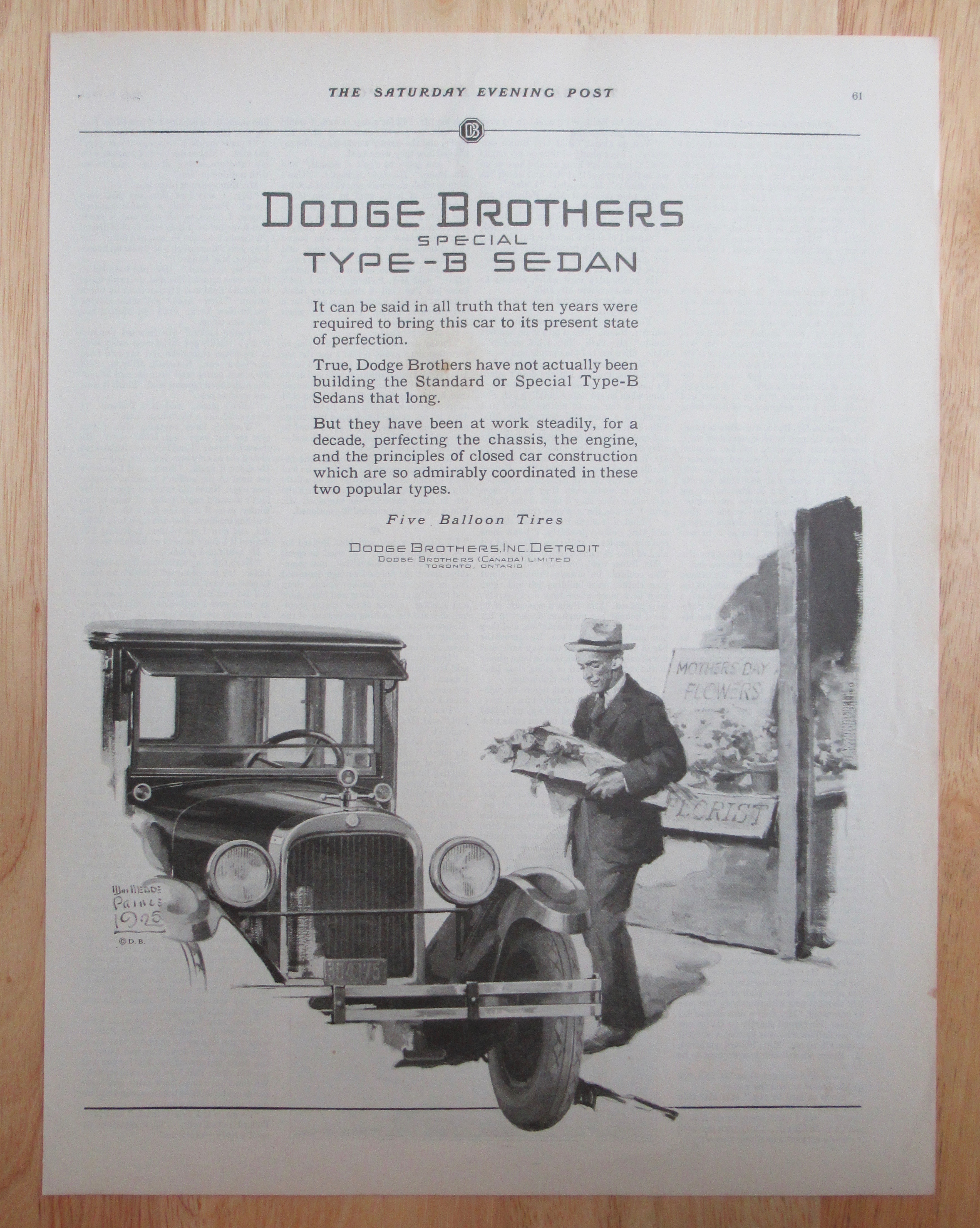 1925 Dodge Brothers Automobile w/ Type B Sedan