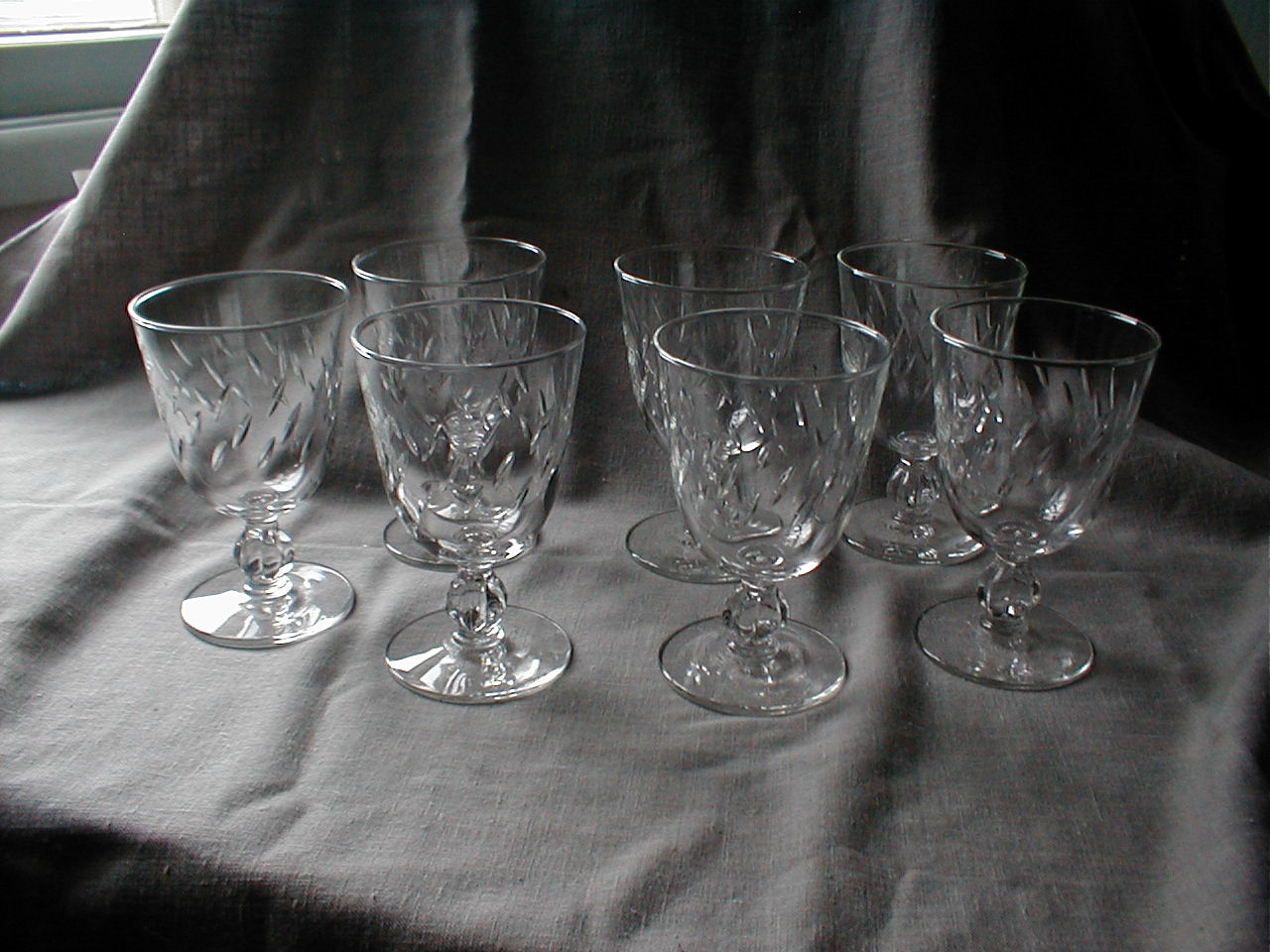 Etched Crystal Wine Glasses