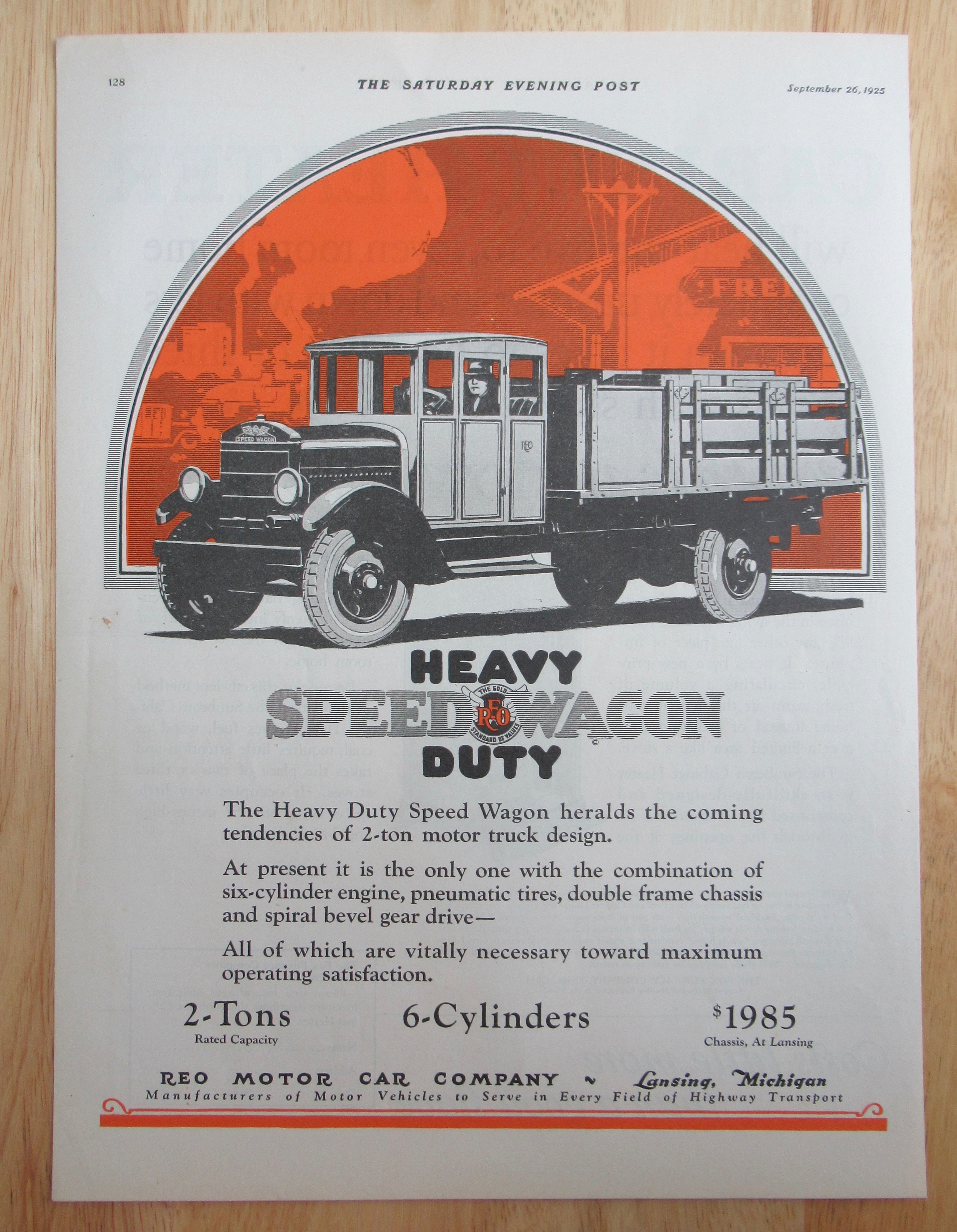 1925 Reo Motor Company with Heavy Duty Speed Wagon