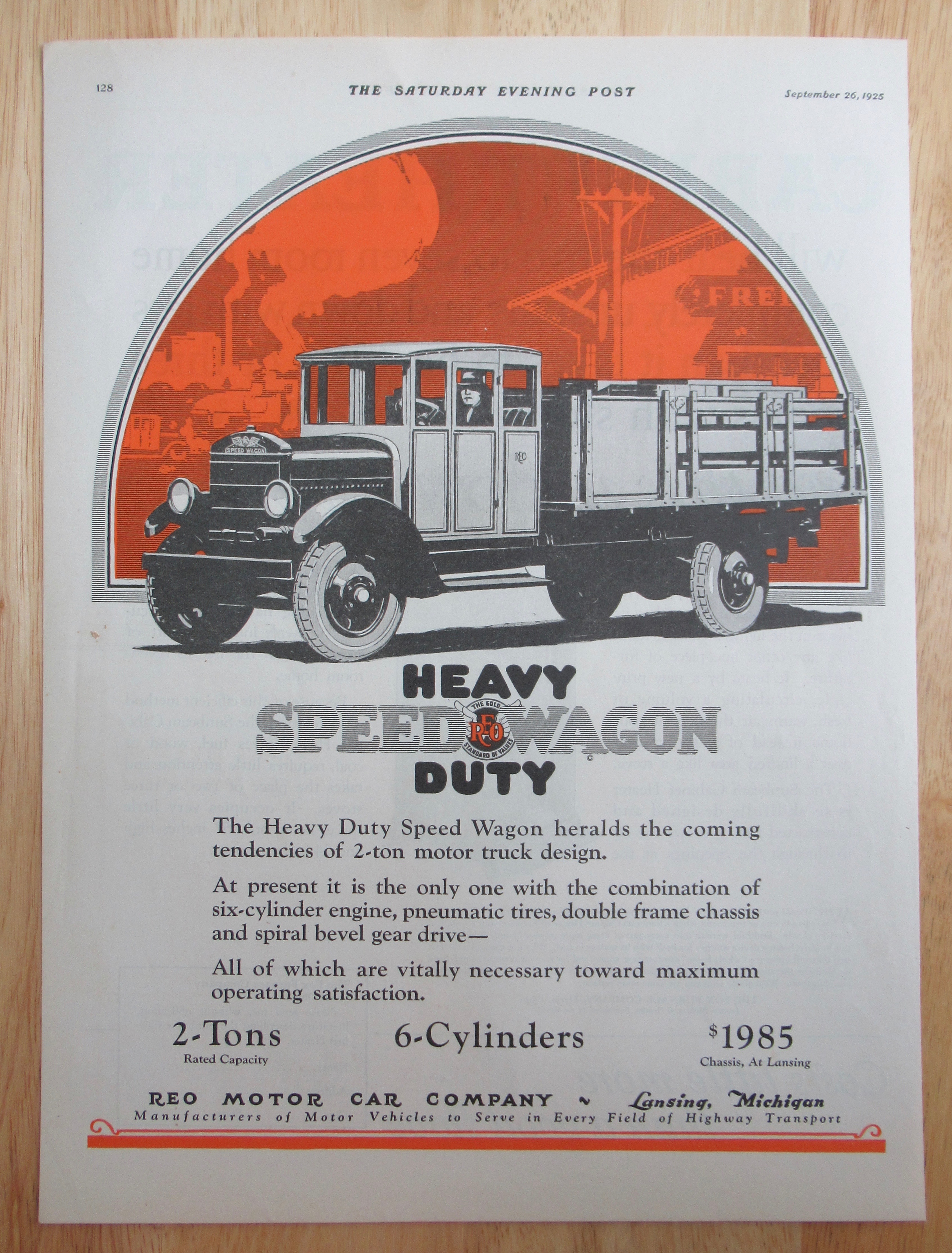 1925 Reo Motor Company with Heavy Duty Speed Wagon