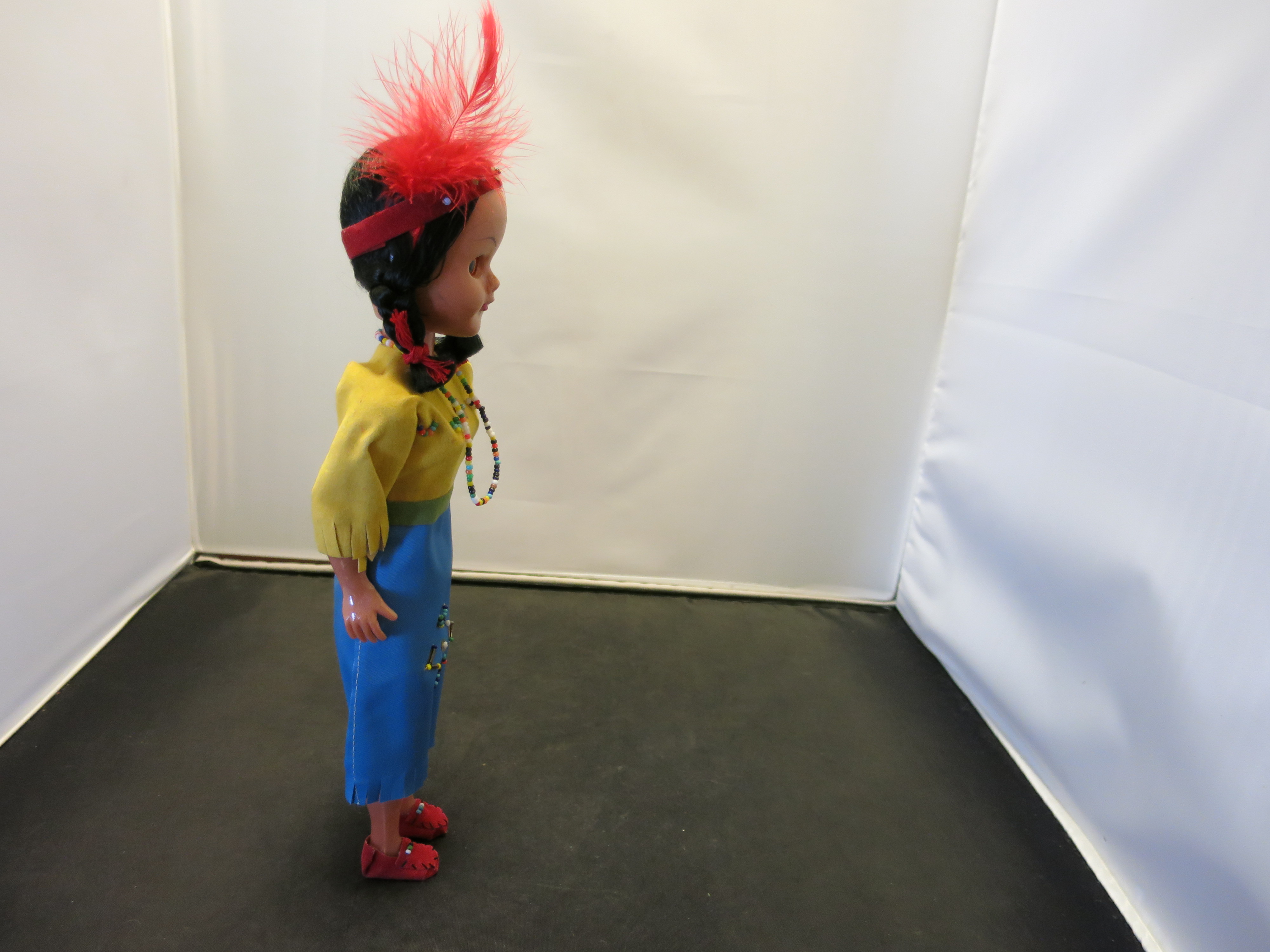 Native American Girl Doll Hard Plastic Sleep Eye