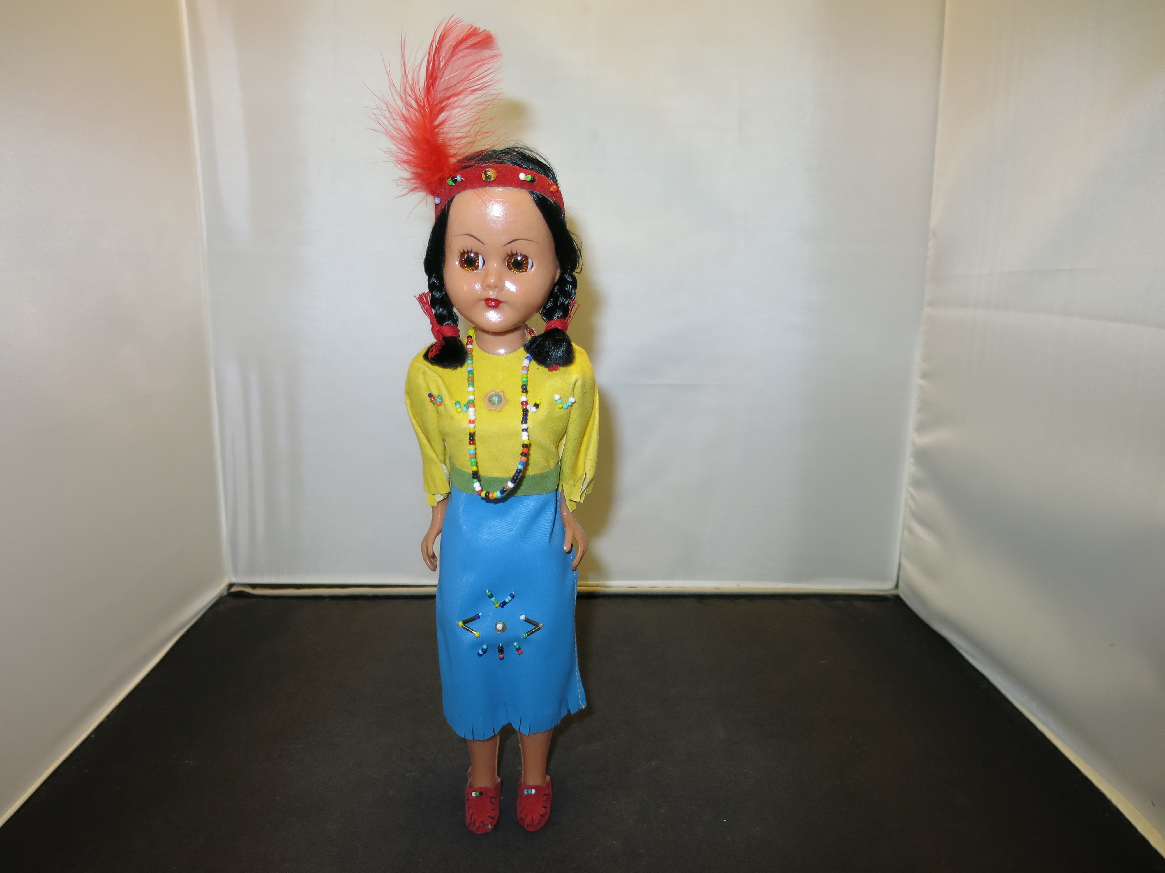Native American Girl Doll Hard Plastic Sleep Eye