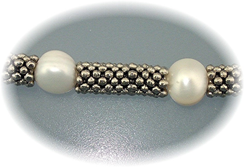 Necklace Sterling Silver Freshwater Pearl Toggle Clasp