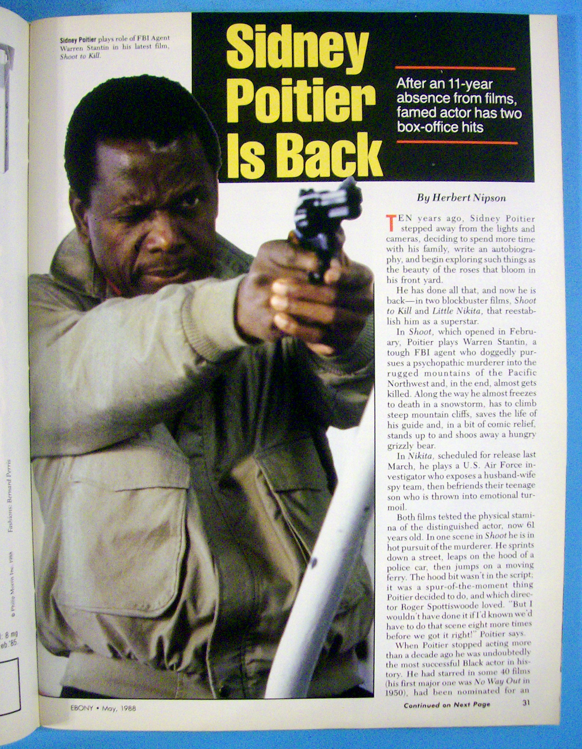 Ebony Magazine May 1988 Sidney Poitier Is Back