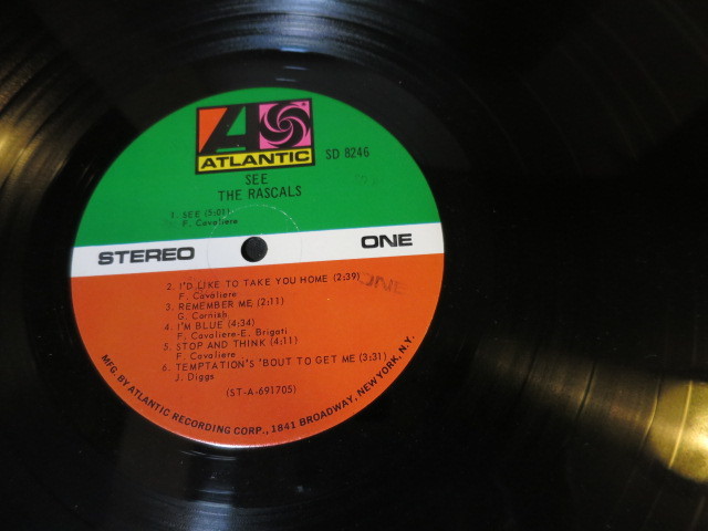 The Rascals See LP Album Vinyl Rock Pop 1969