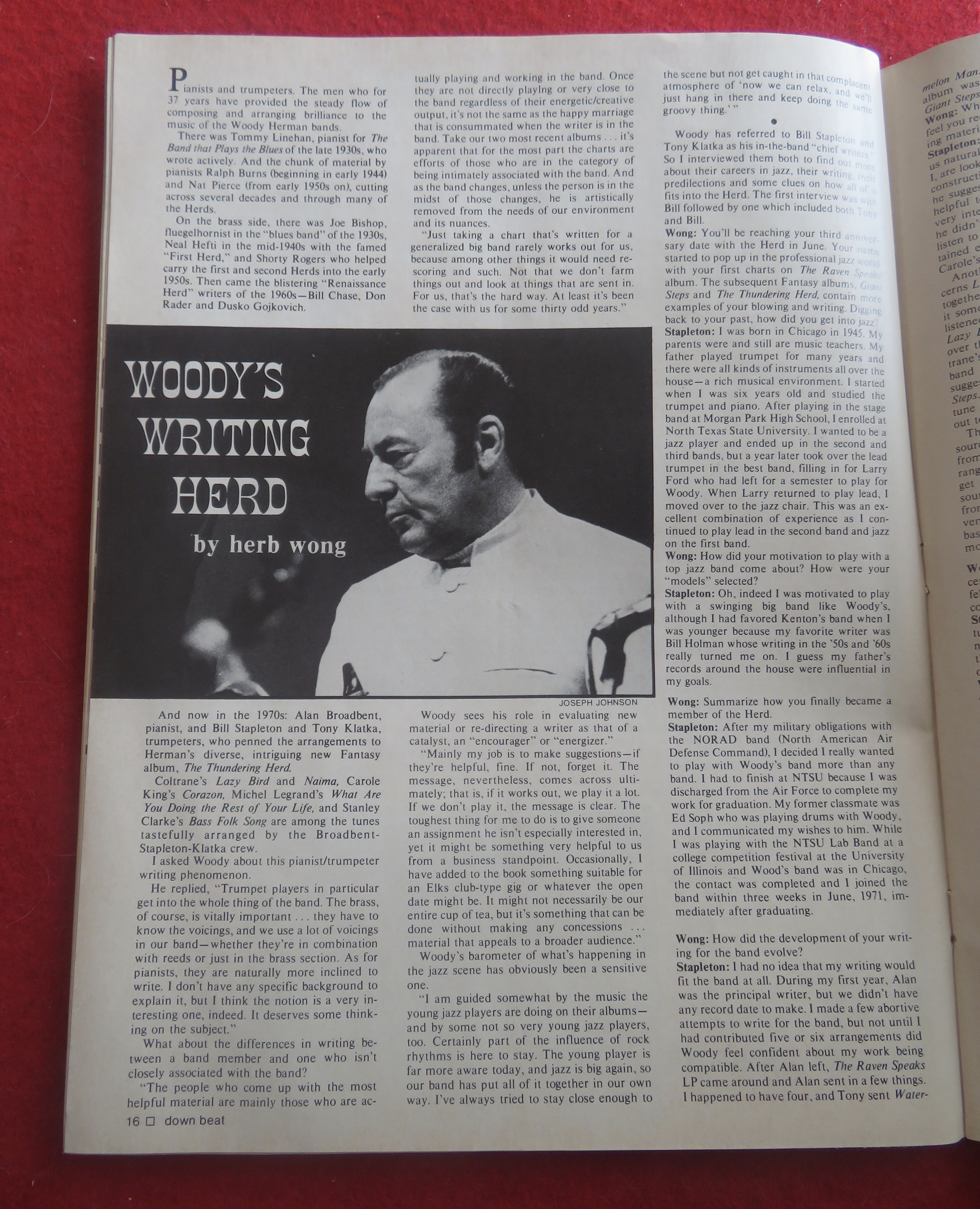 Down Beat Magazine April 11, 1974 Buddy Talks Buddy