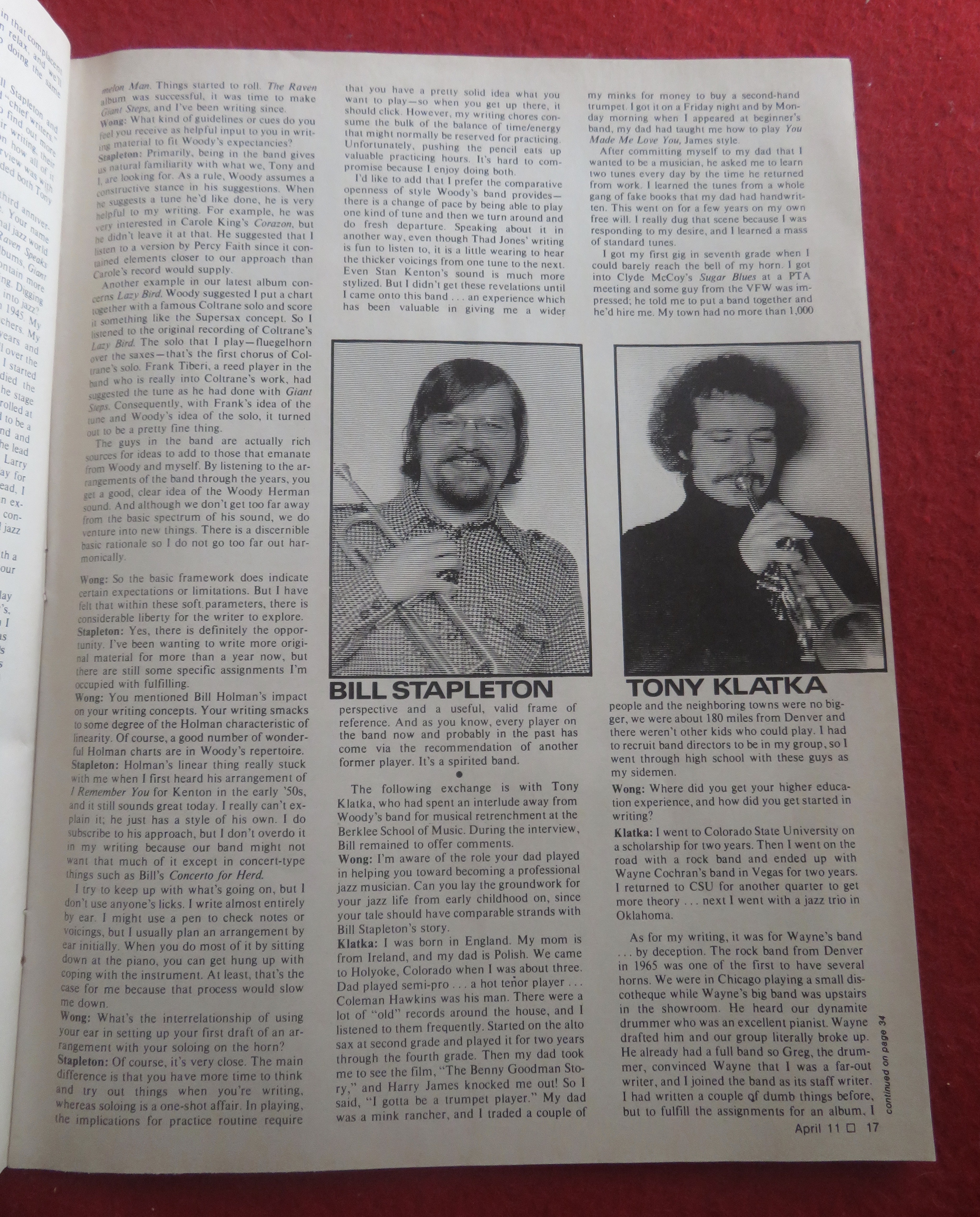 Down Beat Magazine April 11, 1974 Buddy Talks Buddy