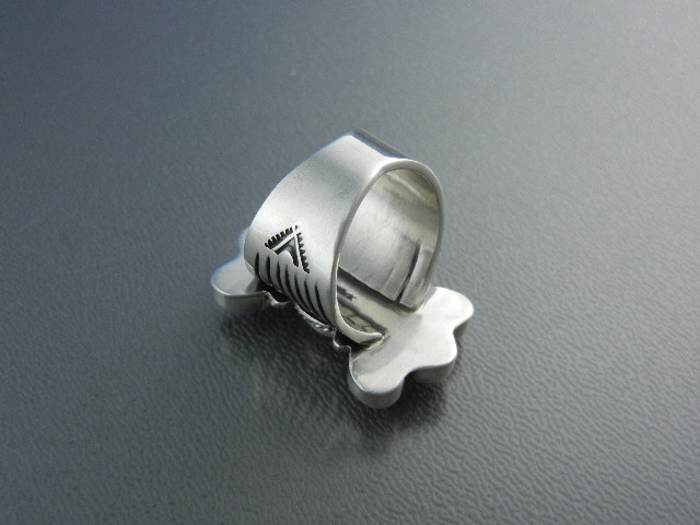 Navajo Mediterranean  Coral Sterling Silver DERRICK GOR